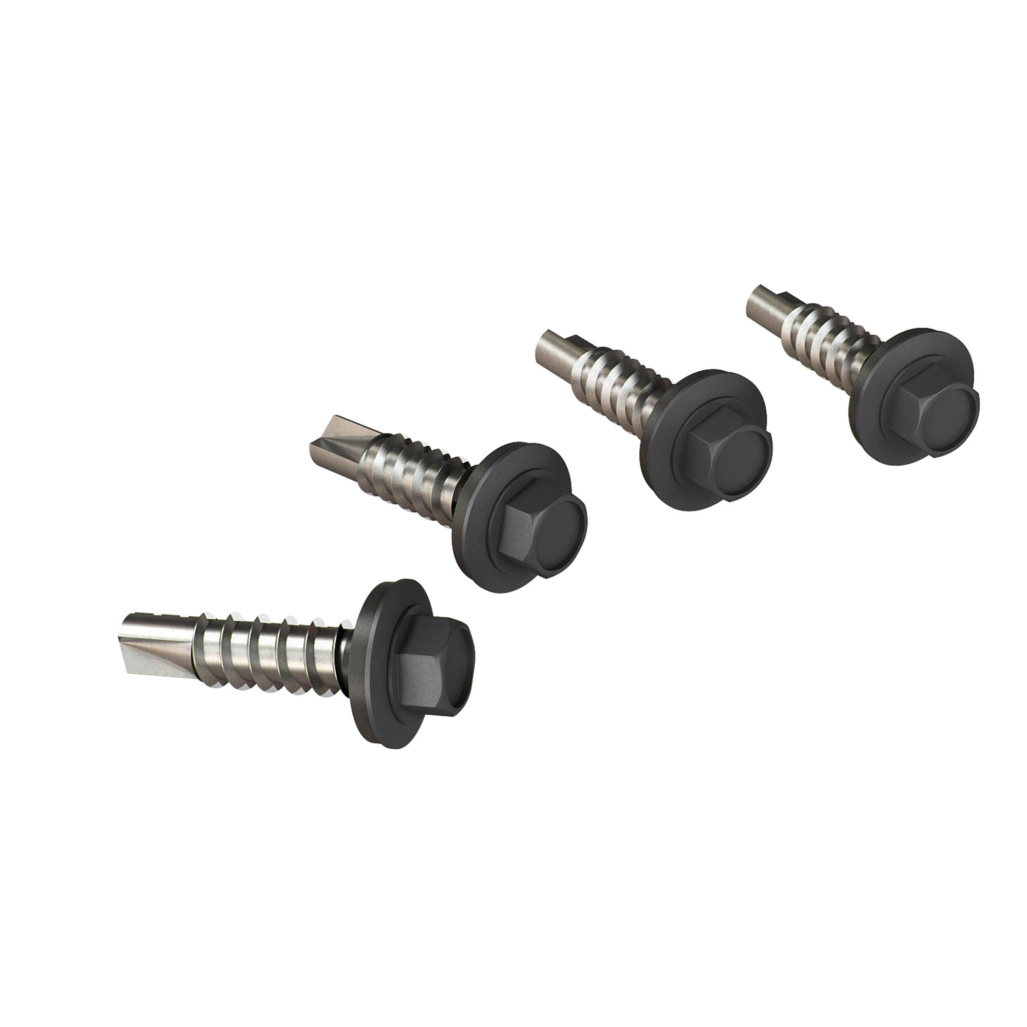 Suruburi autoforante pentru lemn Bilka, 4.8 x 35, 250 buc, gri grafit
