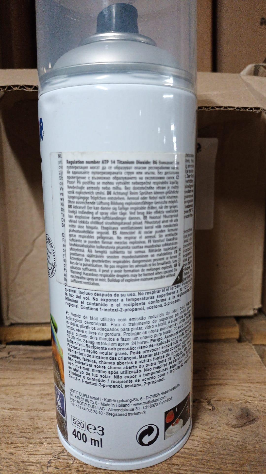 Spray decorativo Dupli-color brilhante 400ml prata - 2