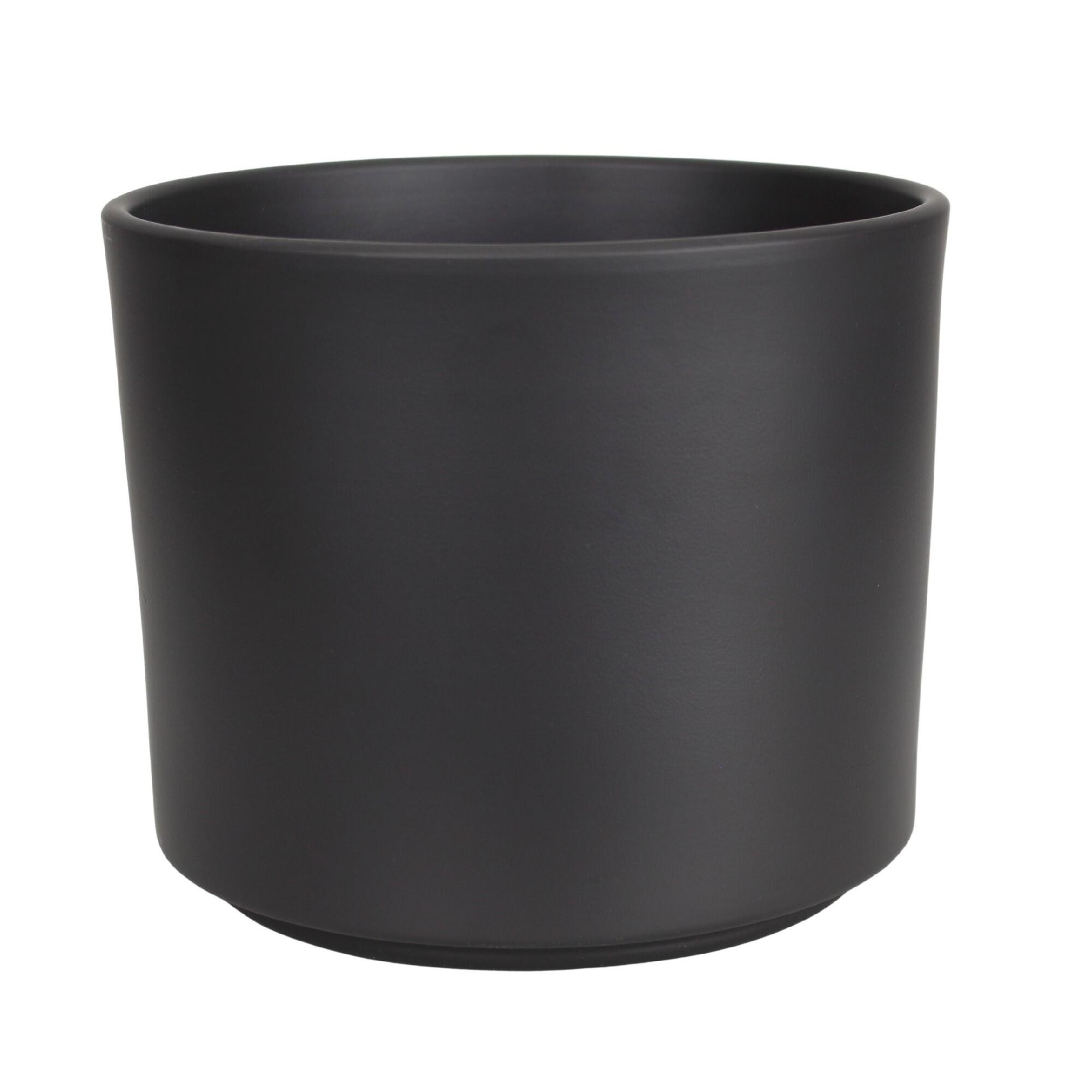 Ghiveci flori Cylinder, ceramica, Ø 20 cm, gri antracit | Leroy Merlin