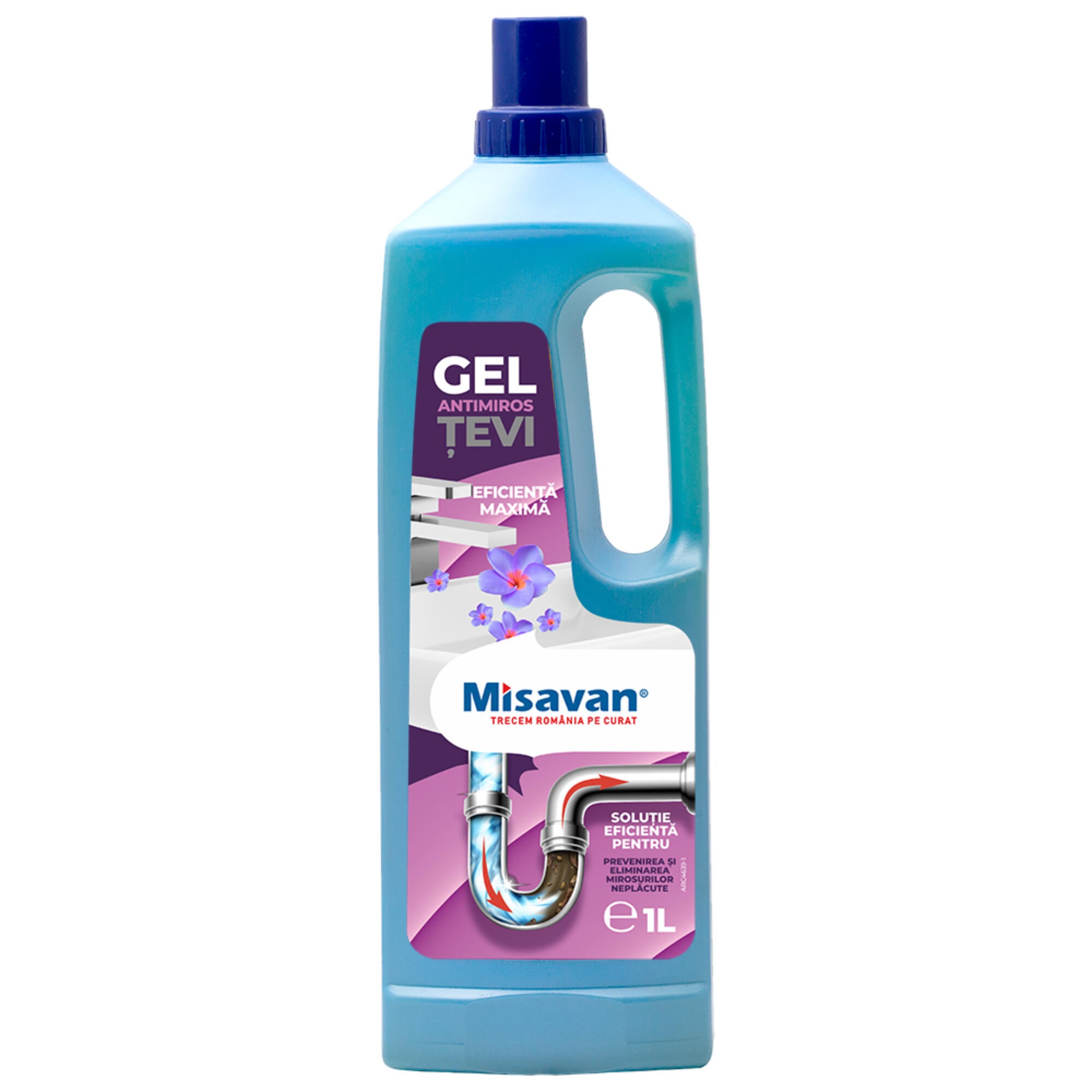Solutie gel pentru eliminarea mirosurilor neplacute din tevi, Misavan, 1 L