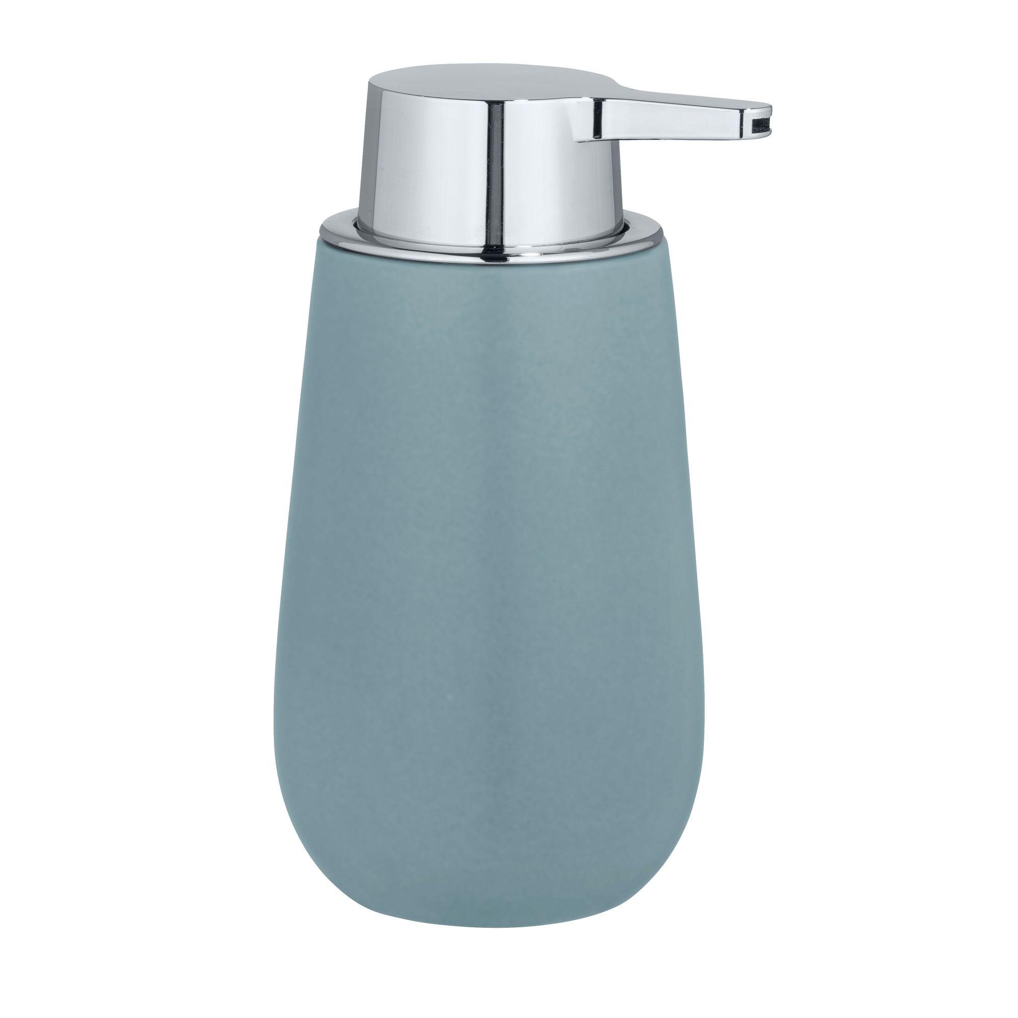 Dozator sapun lichid Badi ABS, din ceramica, albastru mat