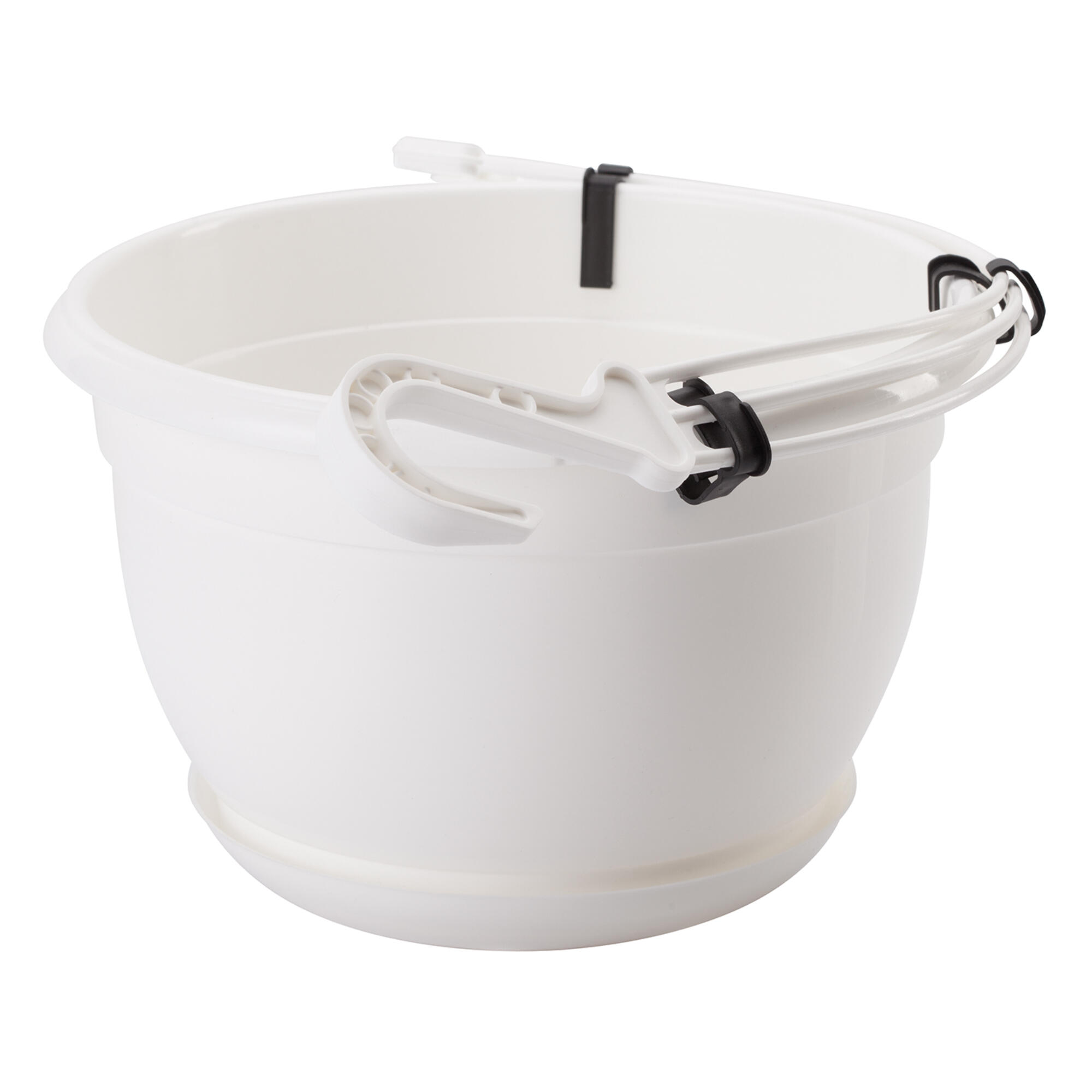 Ghiveci flori, suspendat, plastic, Ø 27 cm, alb