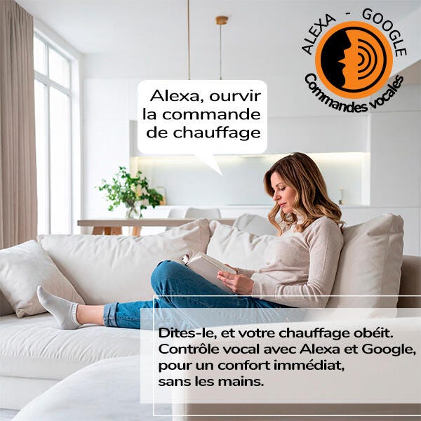 Radiateur électrique céramique connecté HJM AVA V Blanc