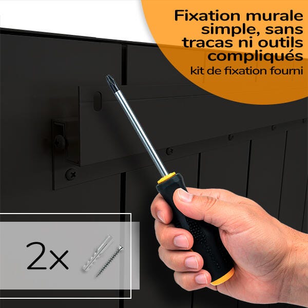 Radiateur électrique céramique connecté HJM AVA V Noir