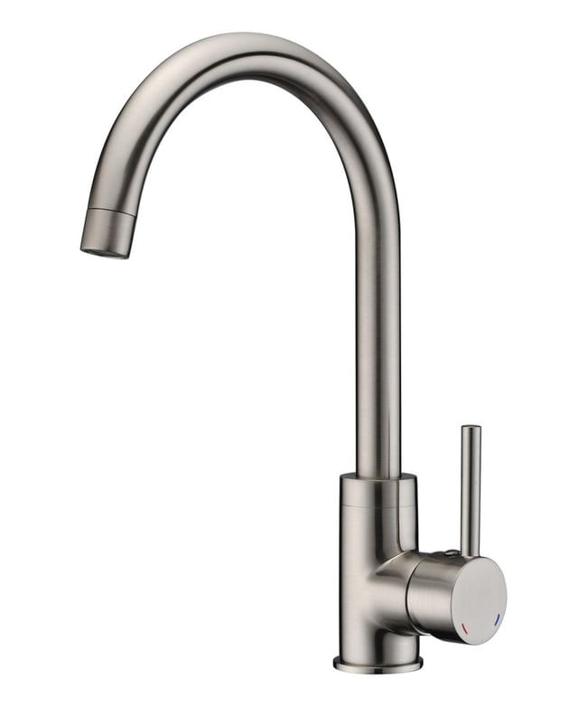 Grifo de cocina monomando caño alto exterior ROUSSEAU Inox Ilo cromado