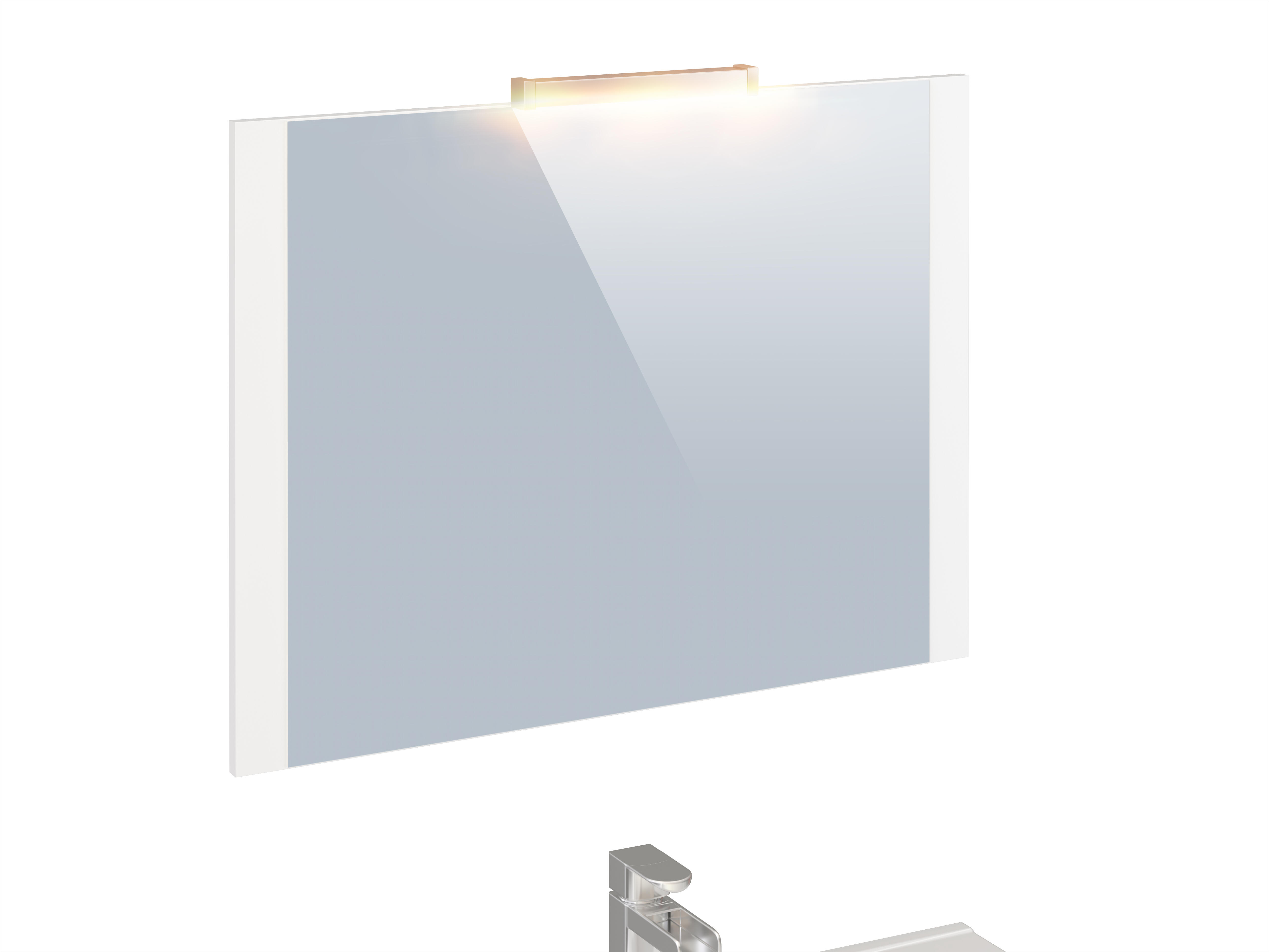 Mueble de baño con lavabo y espejo  Milenio blanco  81x47 cm - 6