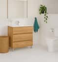 MUEBLE DE BAÑO BOSTON ROBLE 70X45CM 3 CAJONES - 1