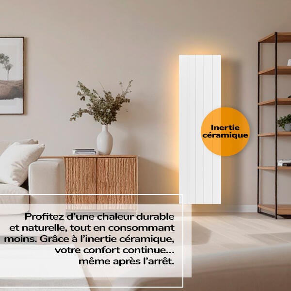Radiateur électrique céramique connecté HJM AVA V Blanc