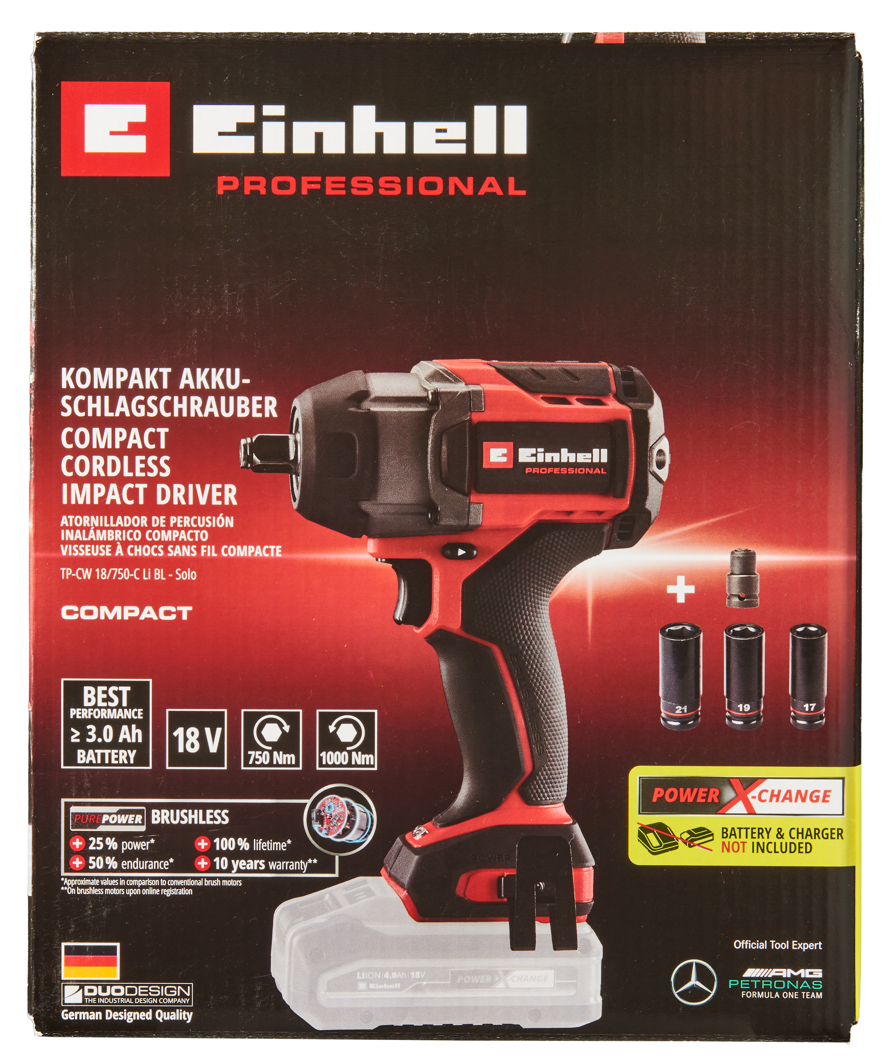 Klucz udarowy akumulatorowy TP-CW 18/750-C Li BL 18 V EINHELL Power X-Change - 4