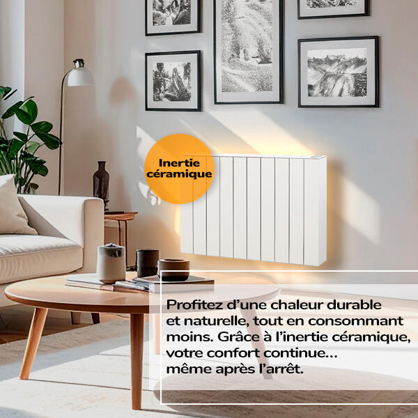 Radiateur électrique connecté à inertie sèche 1500 W HJM AVA H WIFI - 10