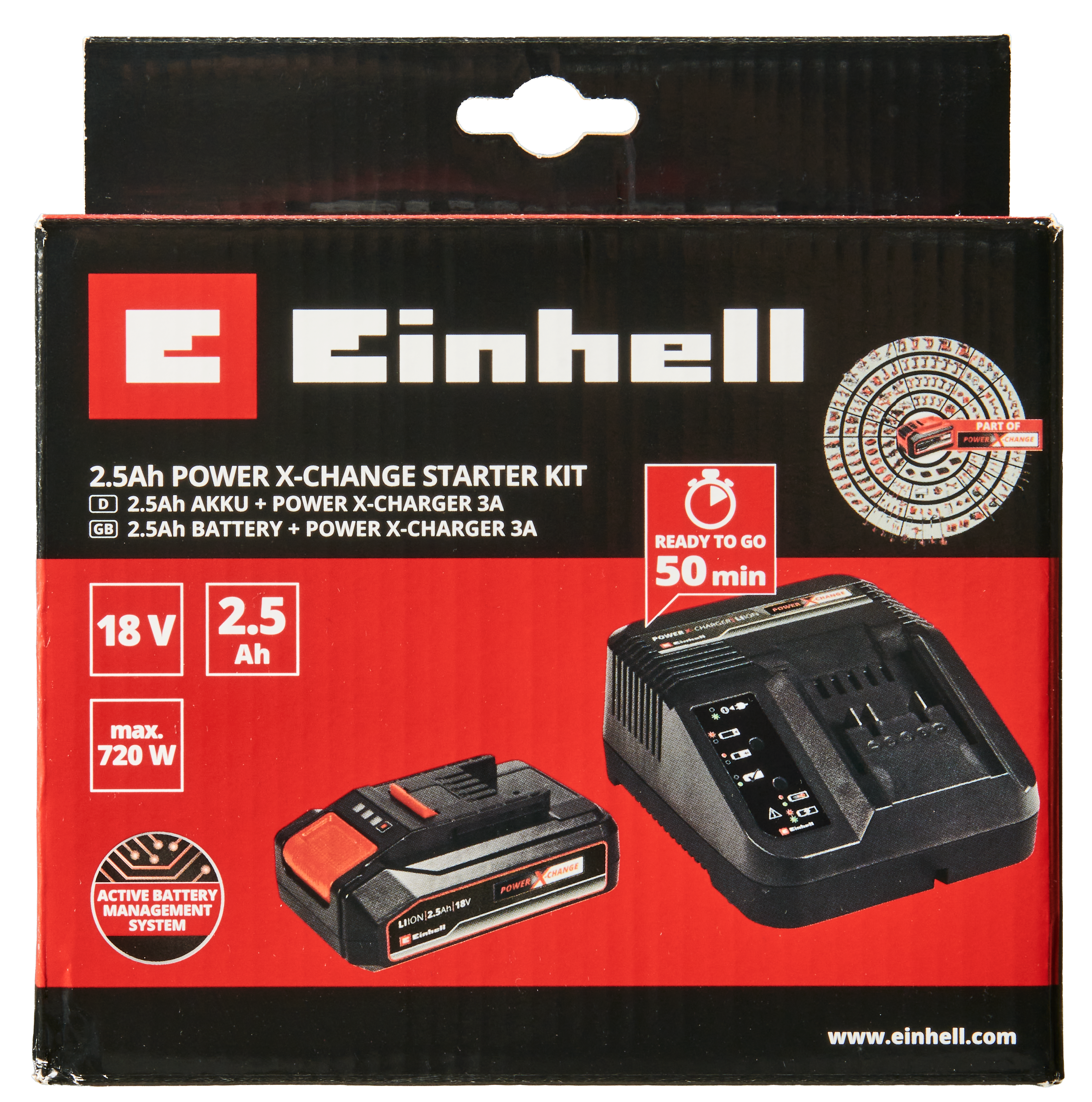 Zestaw startowy ładowarka i akumulator 18V 2.5 AH Power X-Change EINHELL - 7