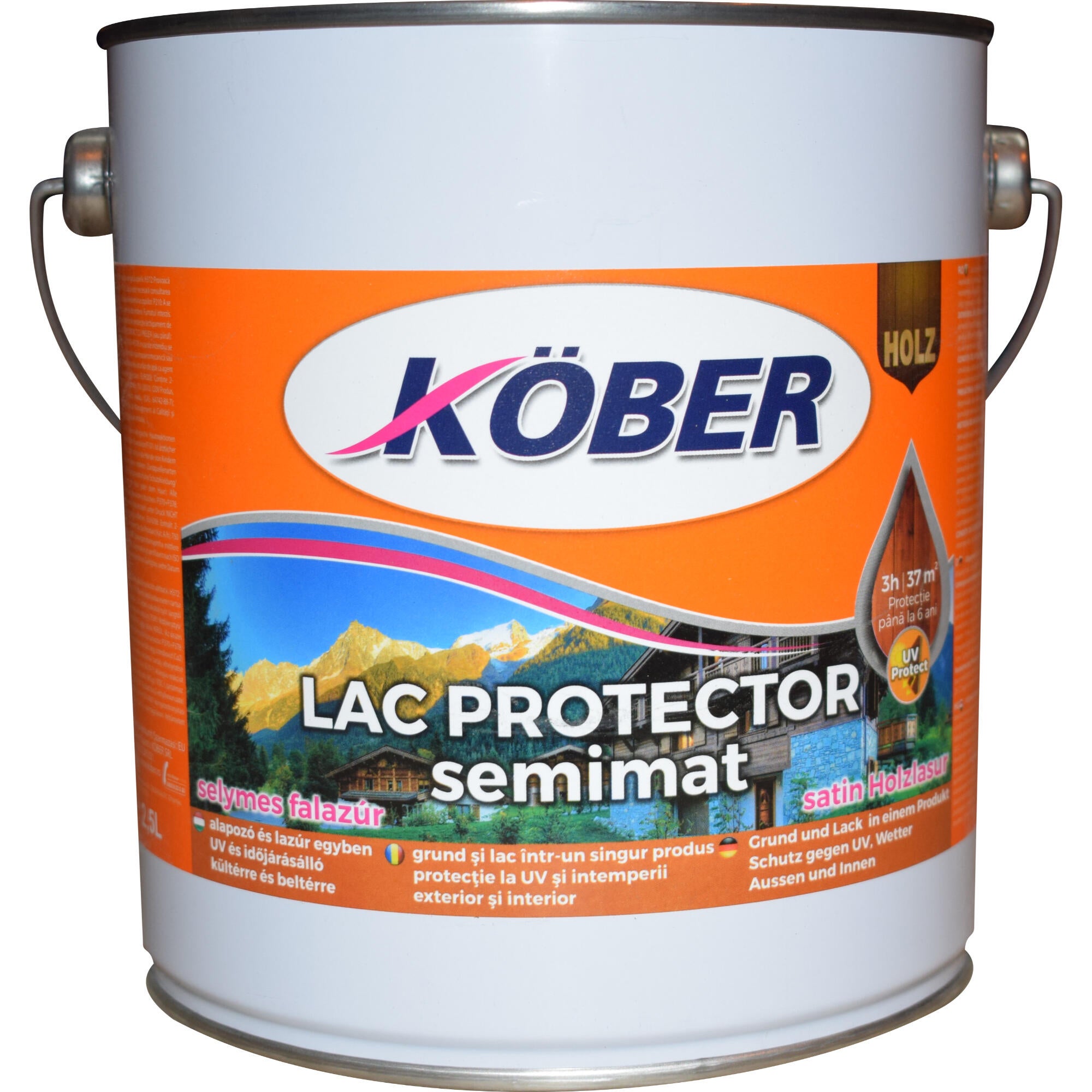 Lac protector lemn Kober, alchidic, semimat , 2.5 L