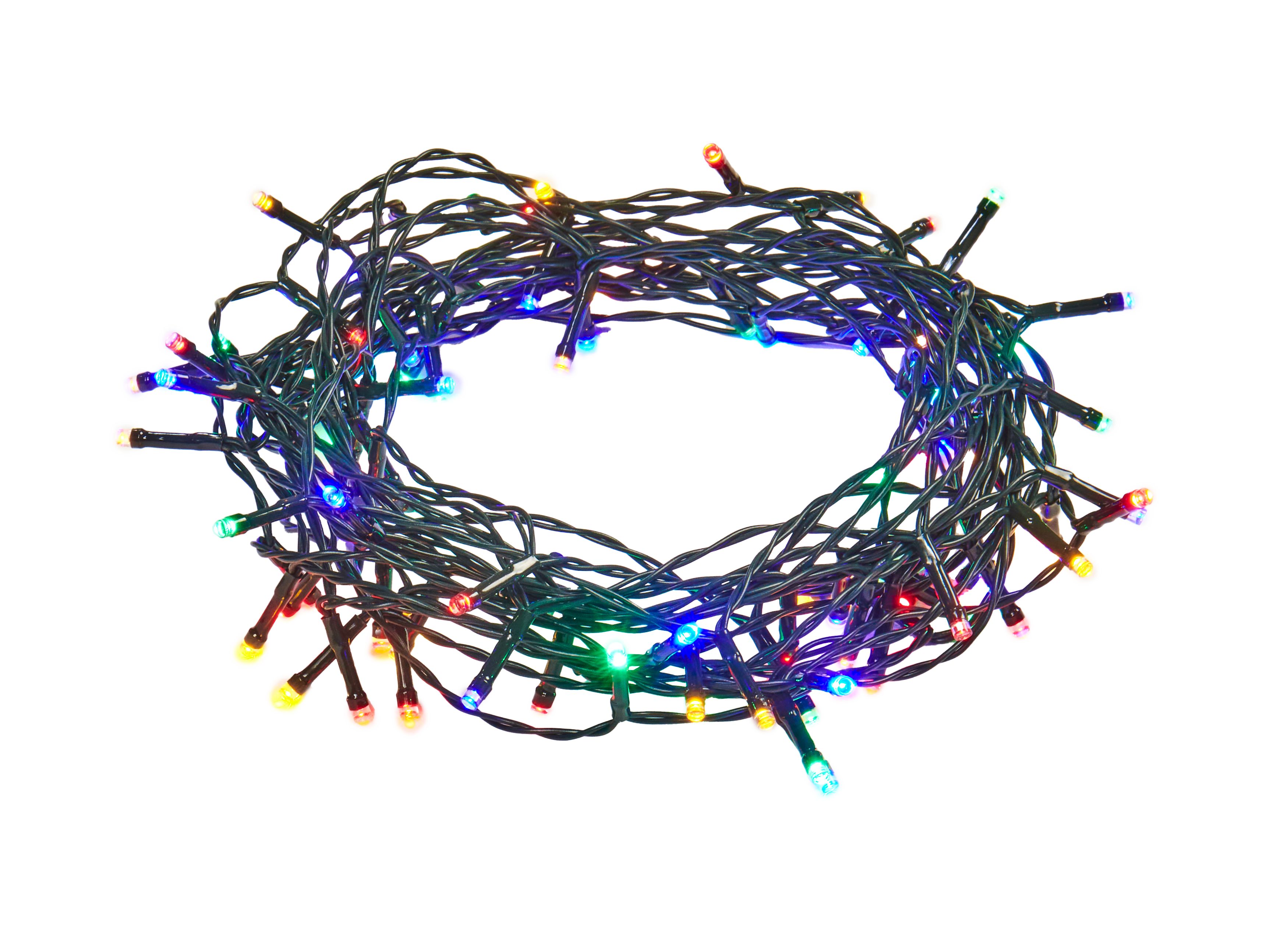 Lampki choinkowe zewnętrzne 100 LED 8 funkcji programator multikolor na baterie Cortina - 2