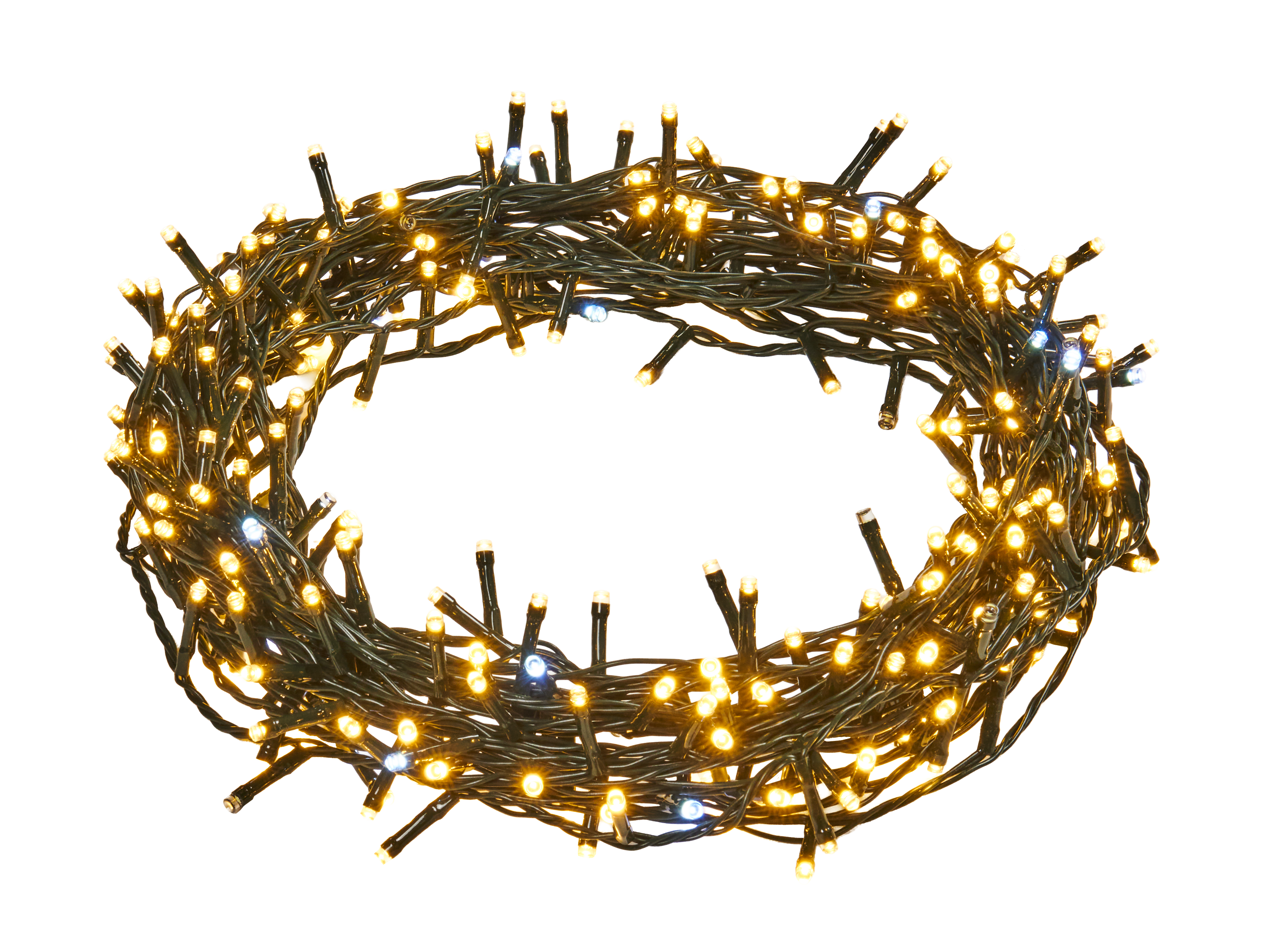 Lampki choinkowe zewnętrzne 300 LED ciepłe białe flash Cortina - 3