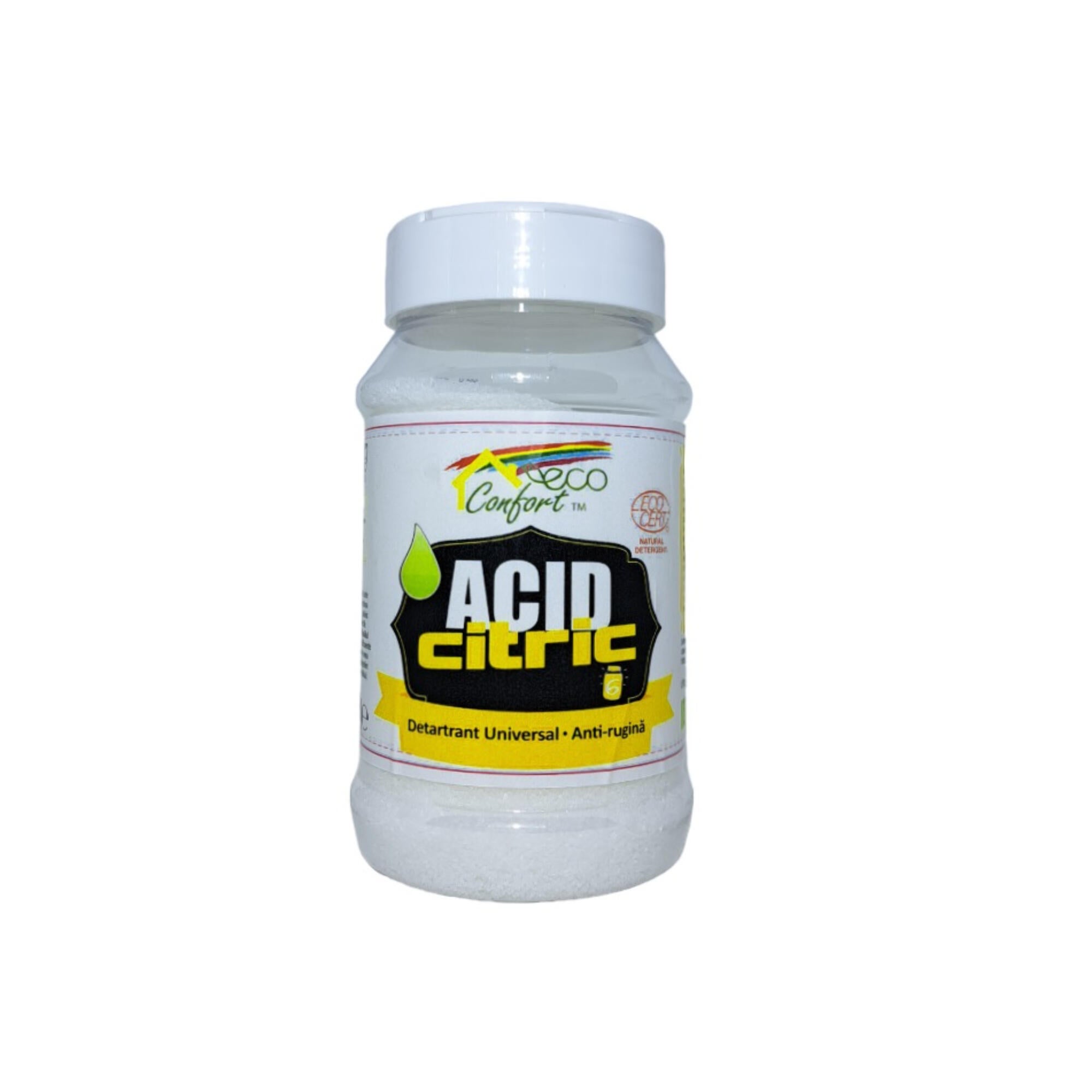 Acid citric pudra, pentru detartrare suprafete, cu efect anticalcar si antirugina, Confort, 480 G