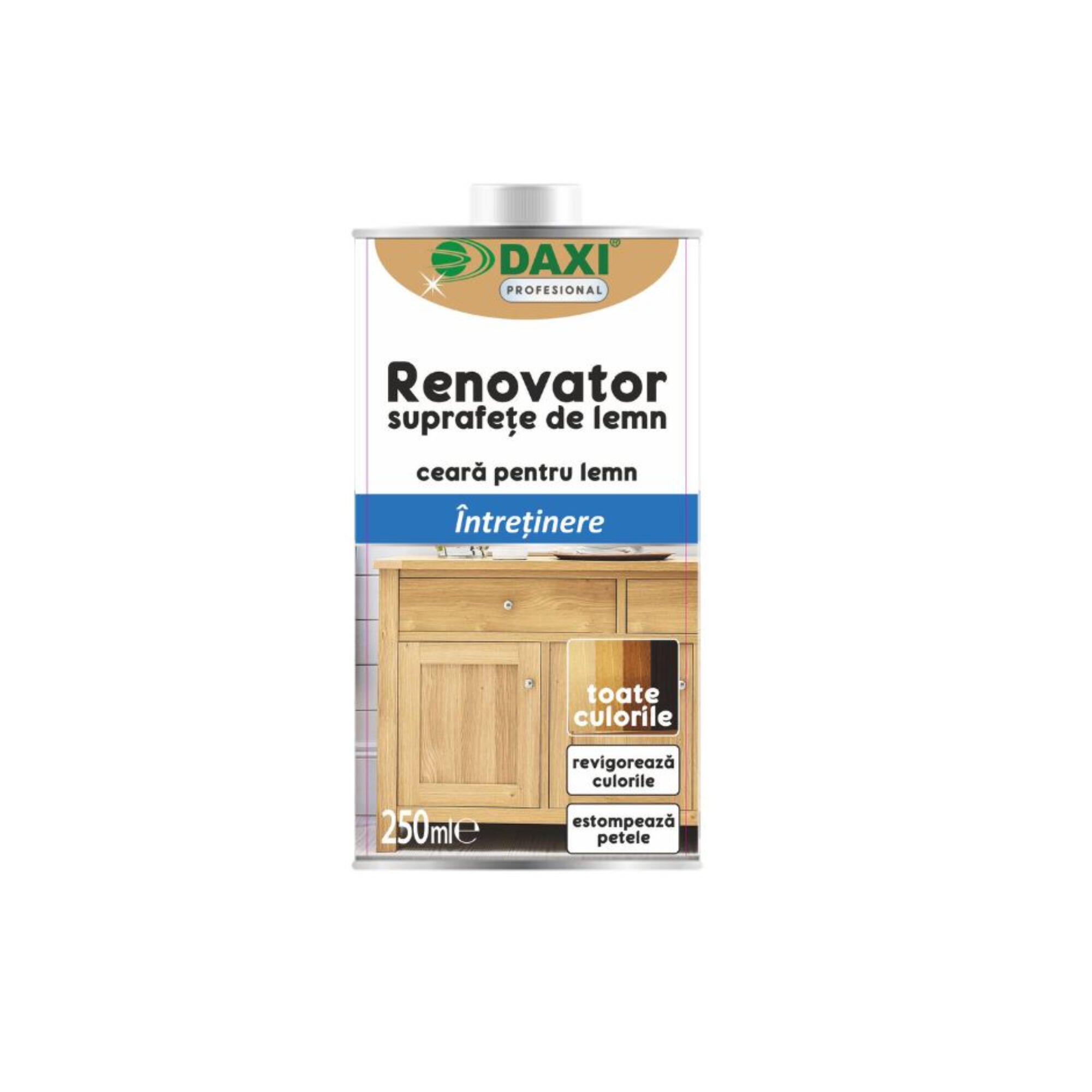 Renovator ceara pentru intretinerea suprafetelor dure din lemn, Daxi, 0.25 L