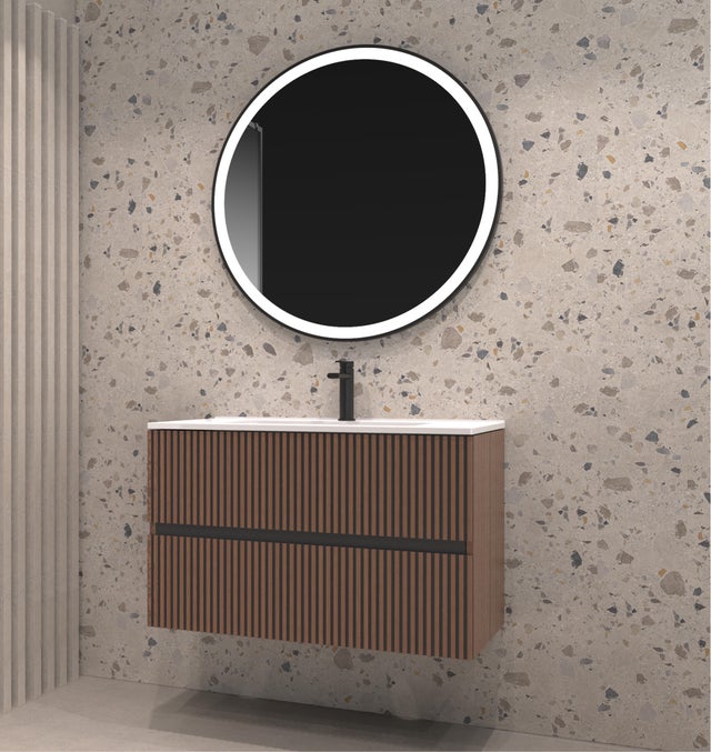 MUEBLE DE BAÑO NOVA GEO NOGAL 80X45CM ALISTONADO