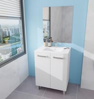 MUEBLE DE BAÑO ECO BLANCO 80X45CM 2 PUERTAS - 1