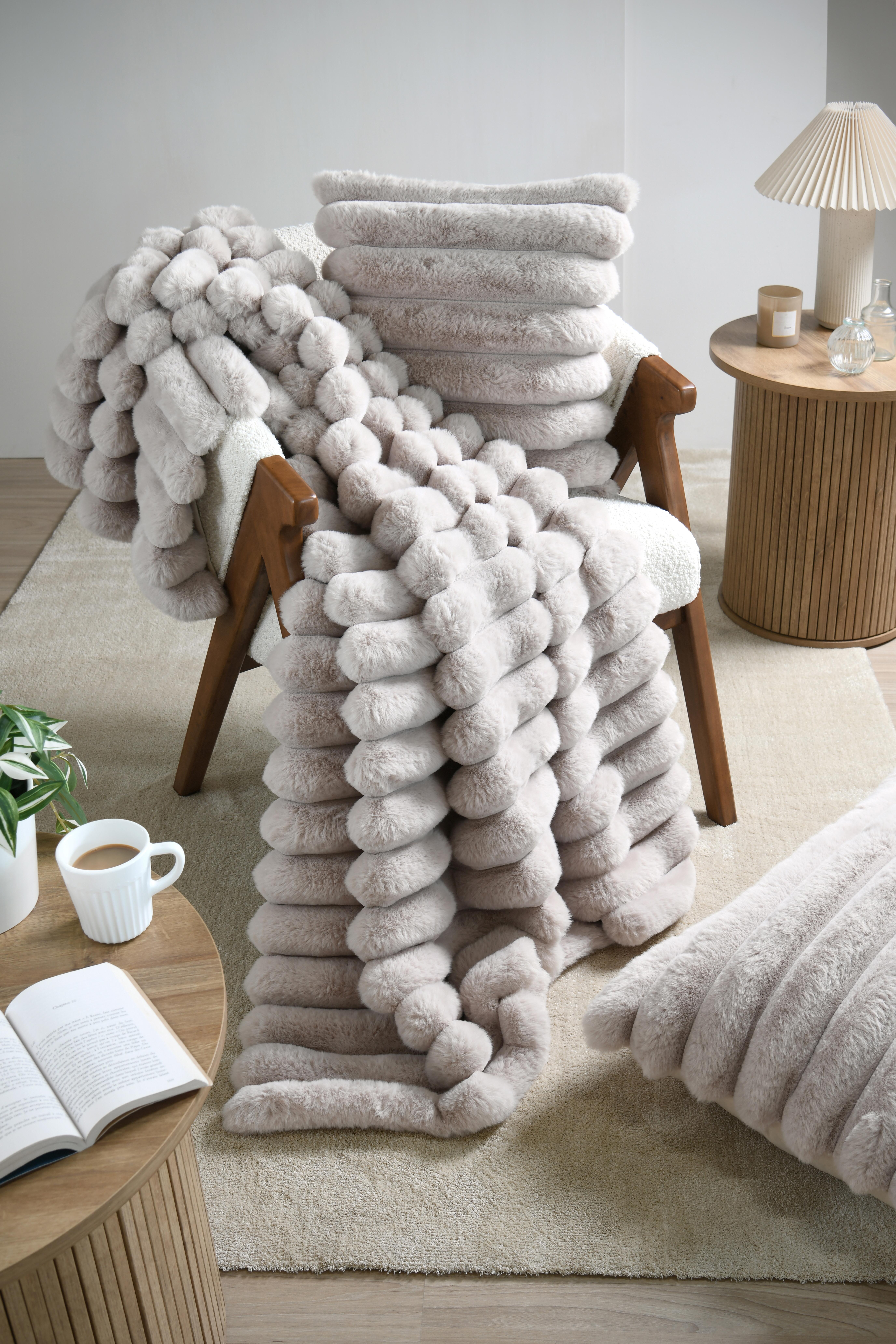 Coussin Polary, écru l.50 x L.80 cm - 3