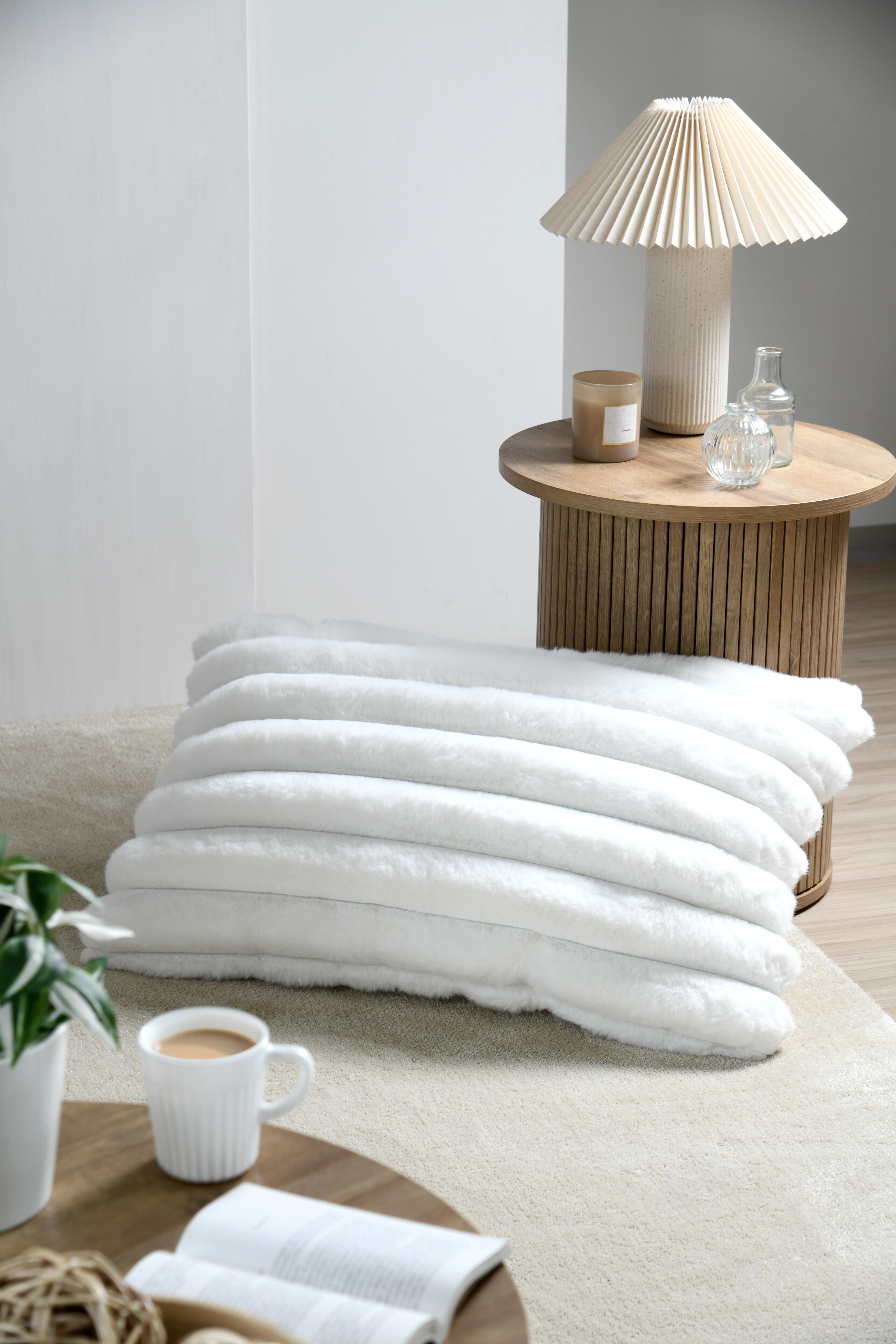 Coussin Polary, blanc l.50 x L.80 cm - 2