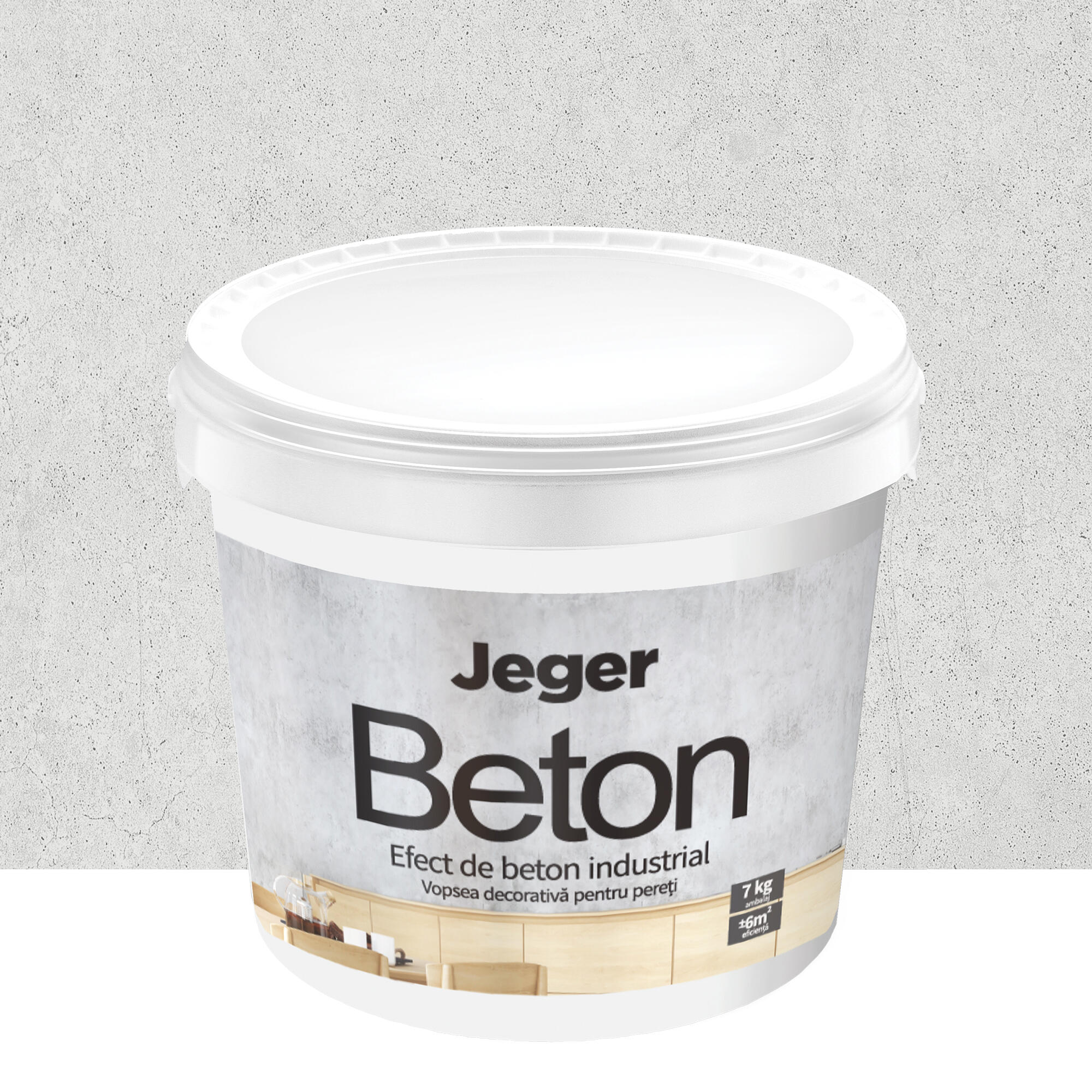 Vopsea decorativa Jeger, efect Beton, gri Como, 7 kg | Leroy Merlin