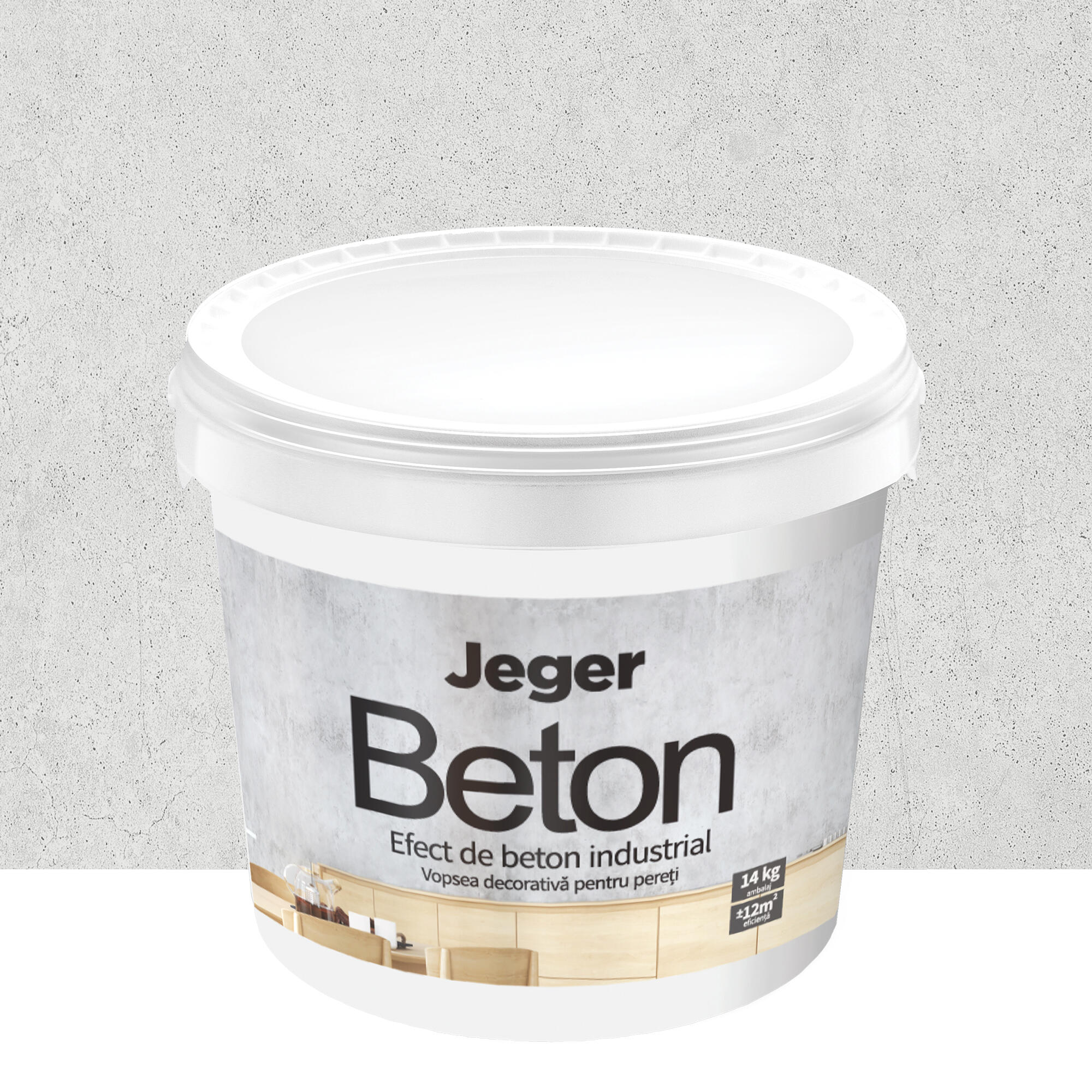 Vopsea decorativa Jeger, efect Beton, gri Como, 14 kg | Leroy Merlin