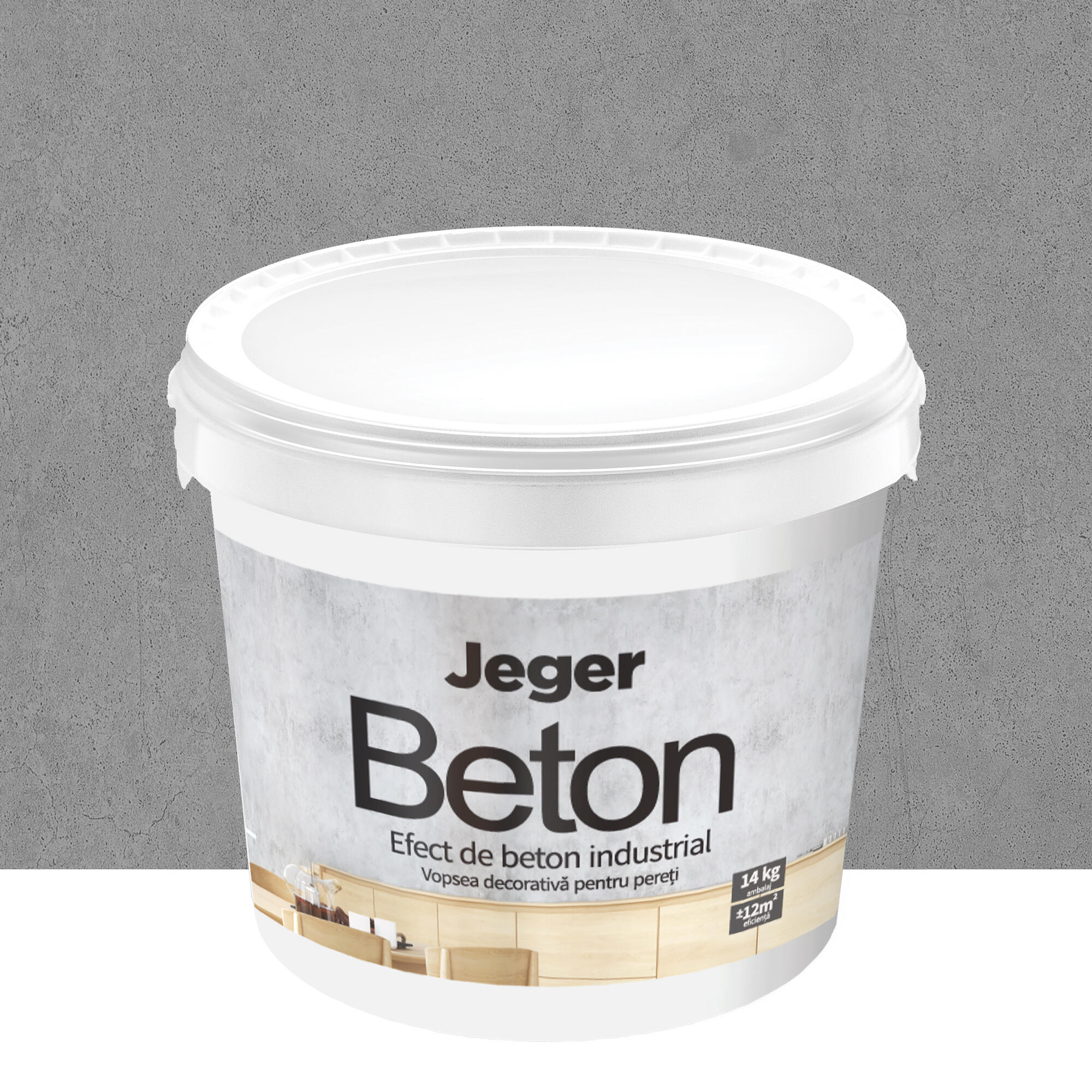 Vopsea decorativa Jeger, efect Beton, gri Genova, 14 kg | Leroy Merlin