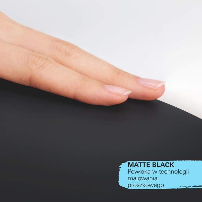 Matte Black – powłoka w technologii malowania proszkowego Grohe.