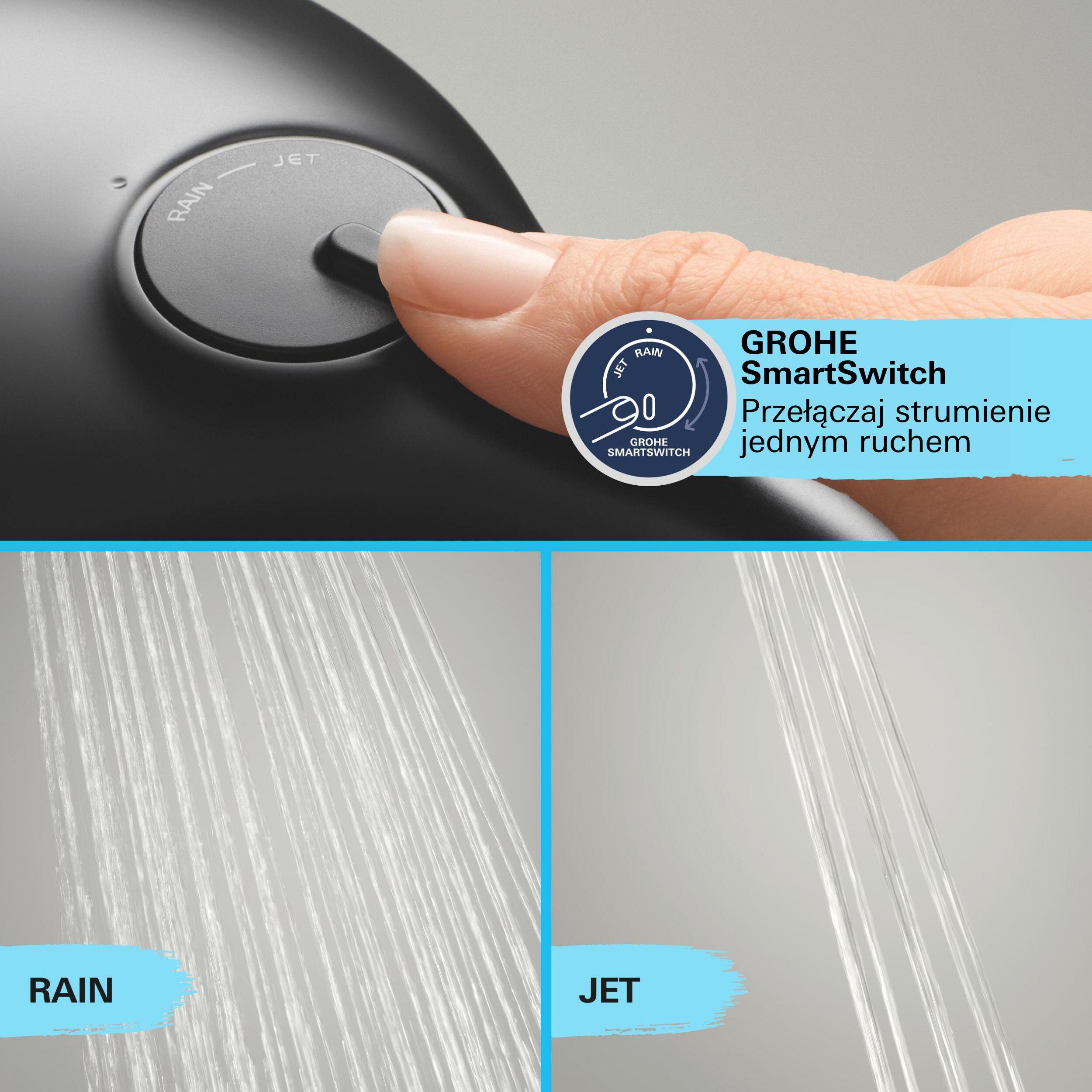 Grohe SmartSwitch – intuicyjne przełączanie strumieni prysznica między Rain i Jet. - 5