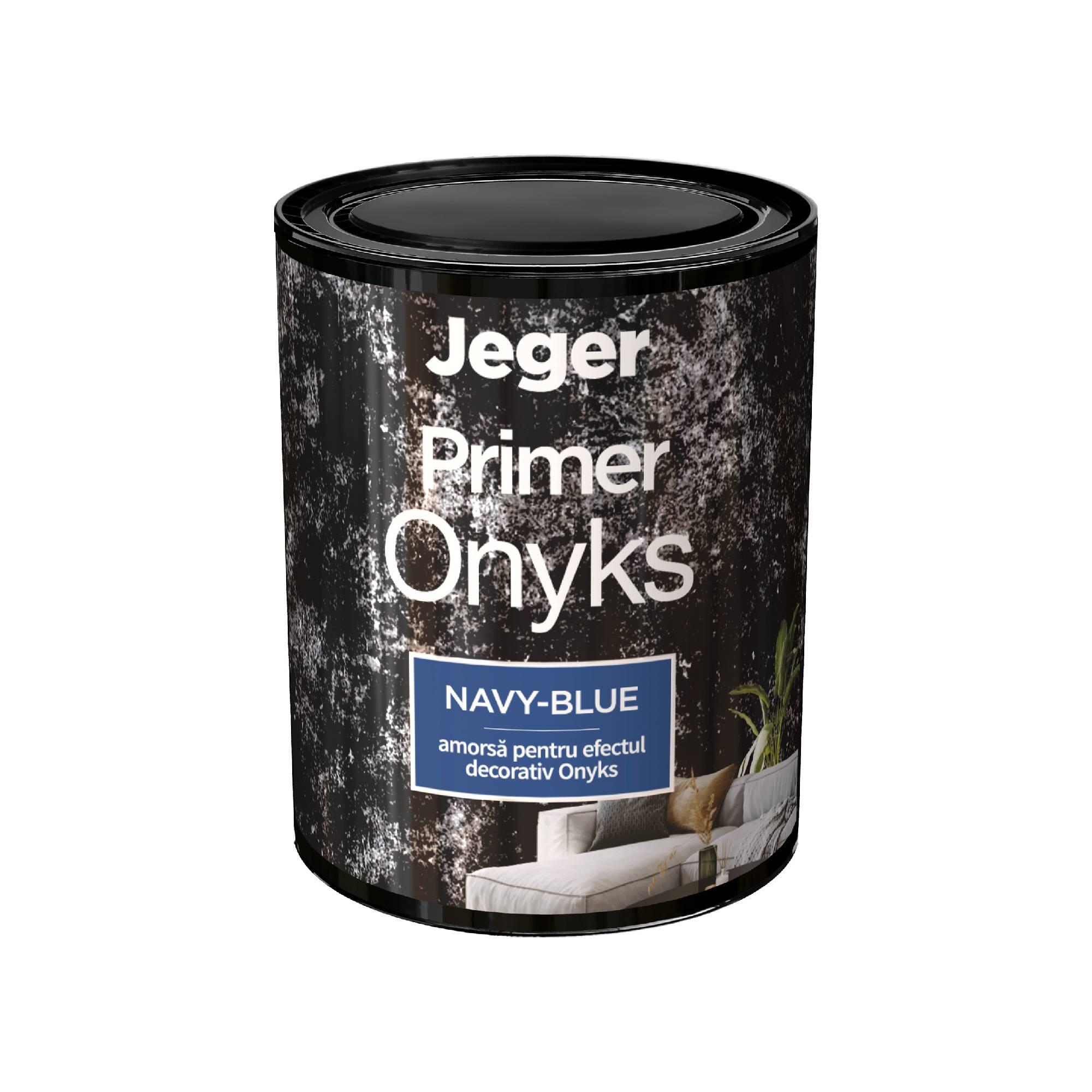 Amorsa Jeger pentru perete, interior, efect Onyks, navy-blue, 1 L