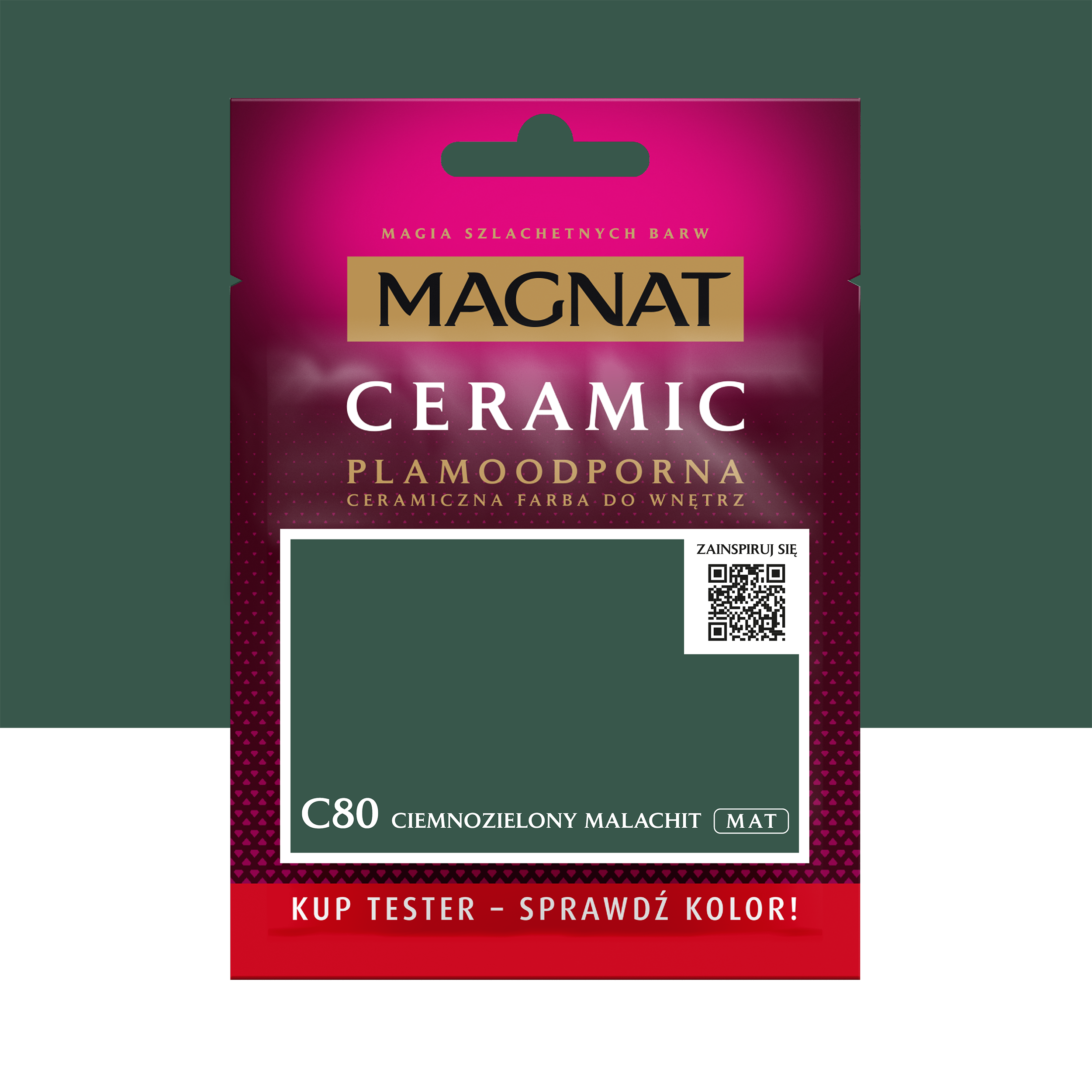 Tester do farby Magnat Ceramic Ciemnozielony malahit 30 ml