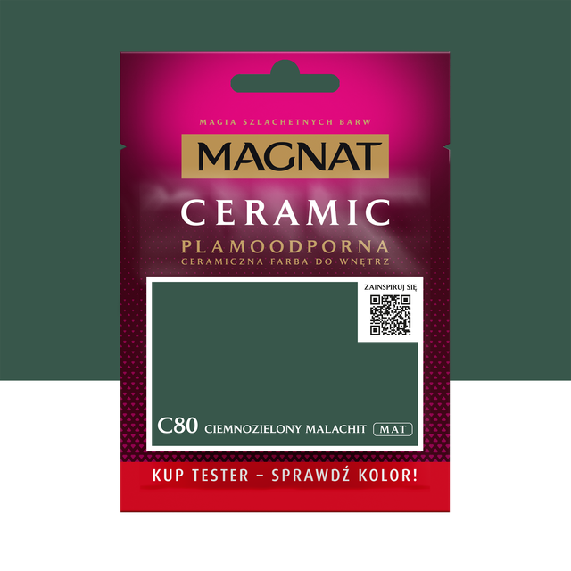 Tester do farby Magnat Ceramic Ciemnozielony malahit 30 ml