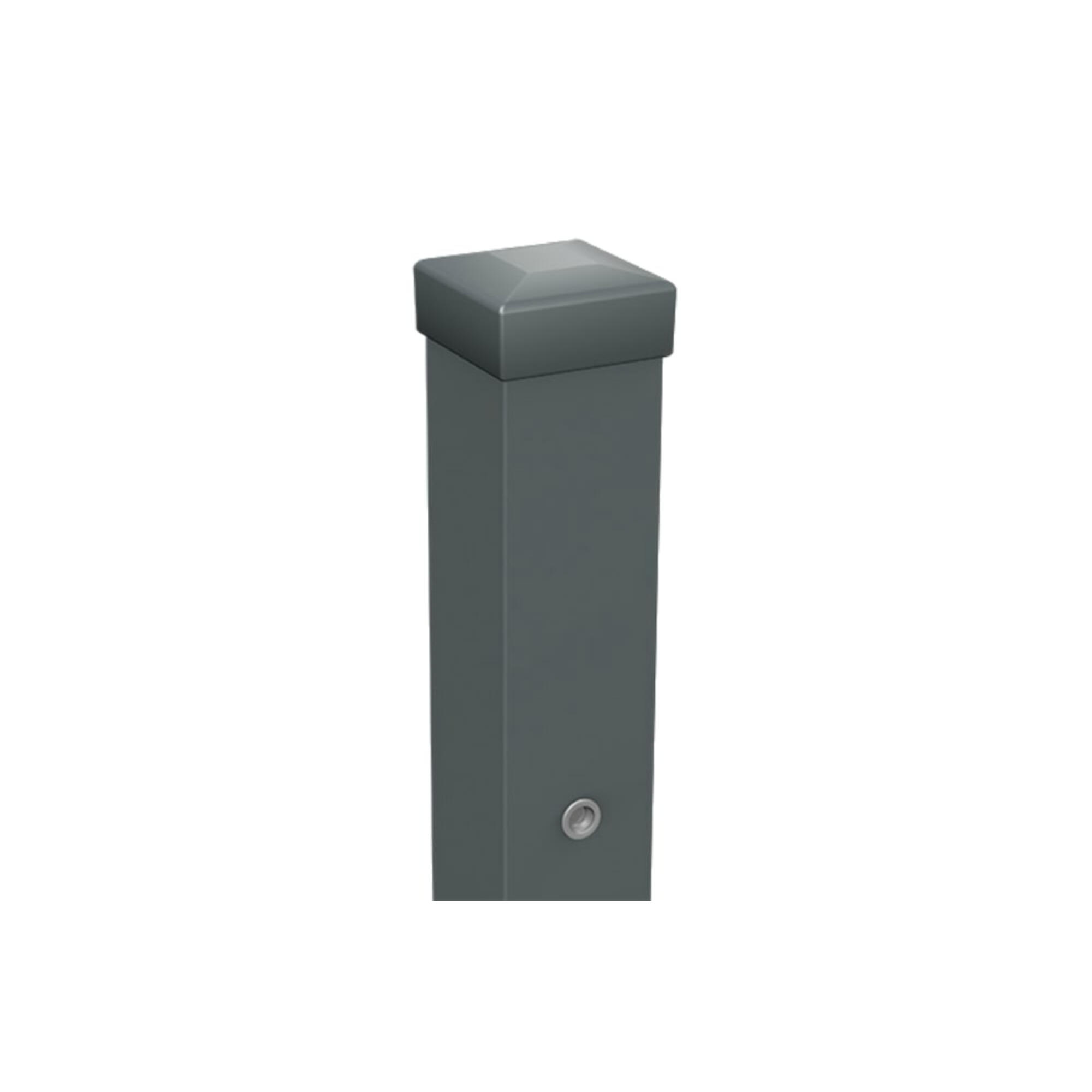 Stalp poarta, otel, 10 x 10 x 300 cm, Ral7016 gri