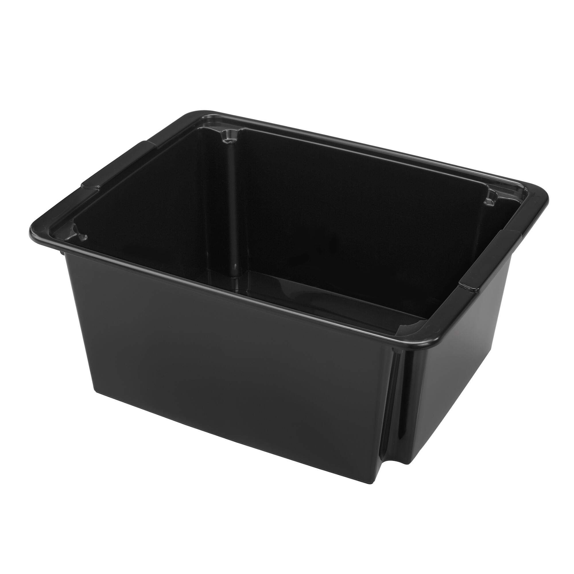 Cutie depozitare, Boxmania, plastic, 43 x 34 x 18.5 cm, 22 L, negru