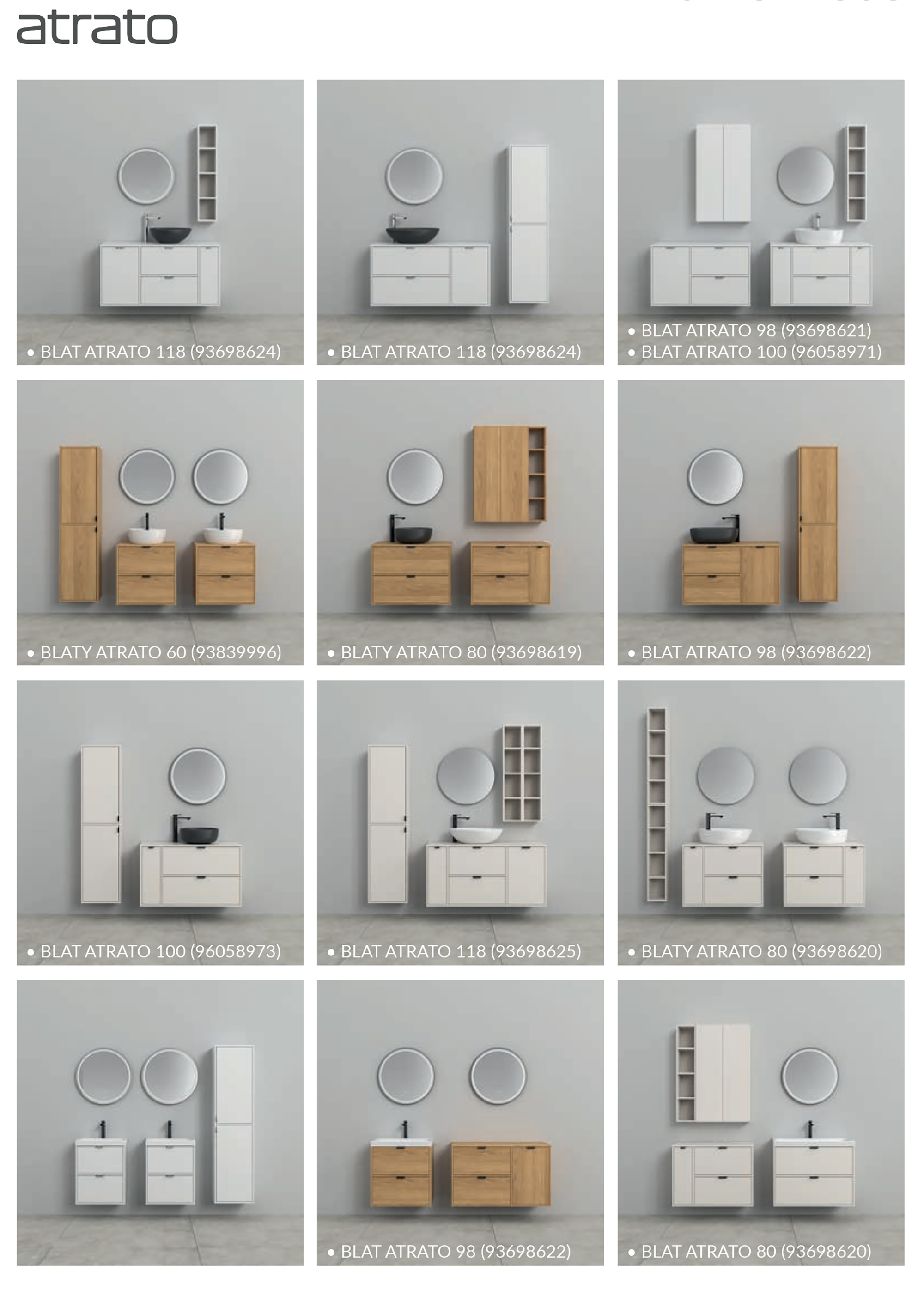 Szafka pod umywalkę wisząca Atrato 59.4x44.8x60.5 cm brązowa dąb Cersanit - 15