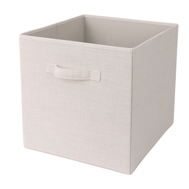 Cesta in poliestere SPACEO Kub L beige P 31 x L 31 x H 31 cm