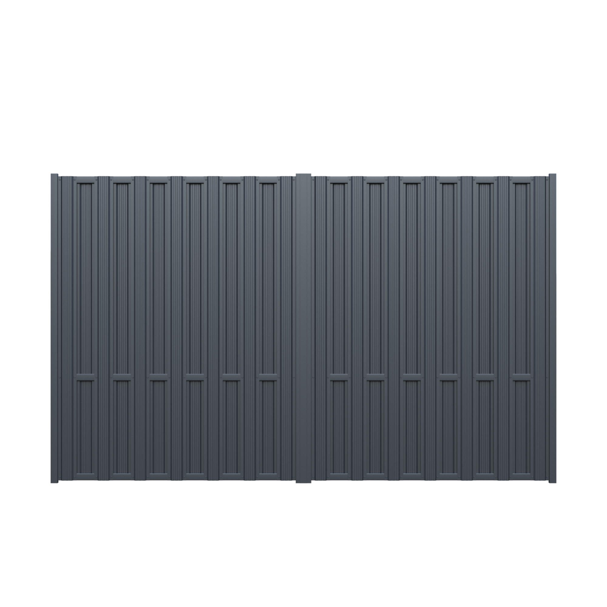 Poarta auto, model 72, otel, 300 x 180 cm, 0.4 mm, batanta, gri antracit, accesorii incluse