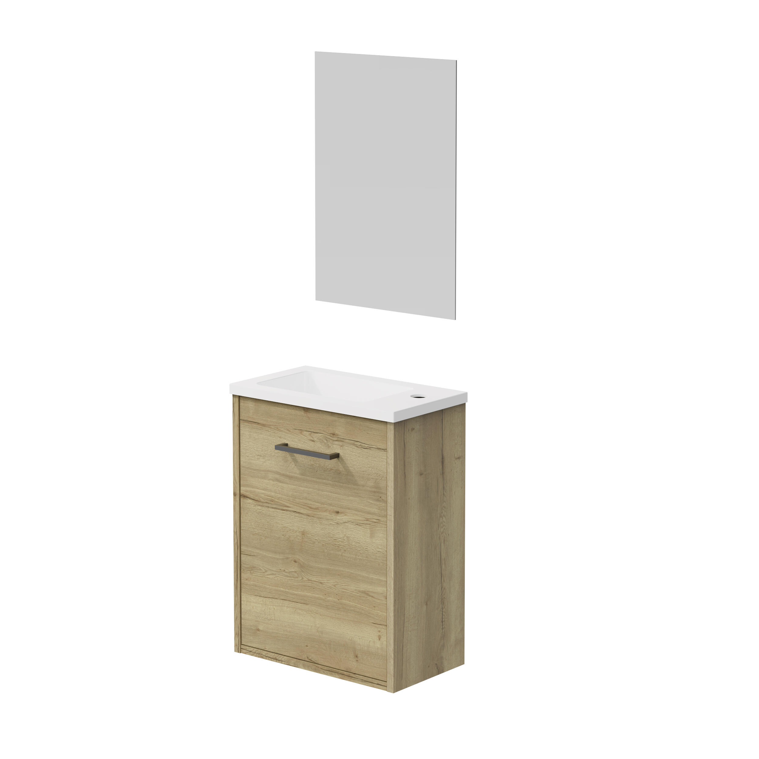 CONJUNTO MUEBLE DE BAÑO MAYA ROBLE 40X22CM 1 PUERTA - 3