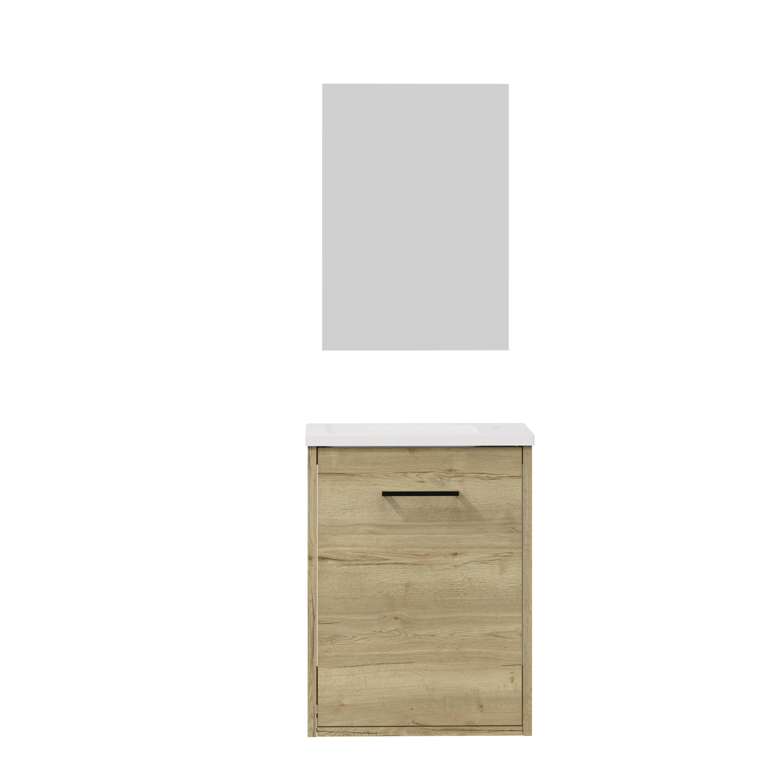 CONJUNTO MUEBLE DE BAÑO MAYA ROBLE 40X22CM 1 PUERTA - 4