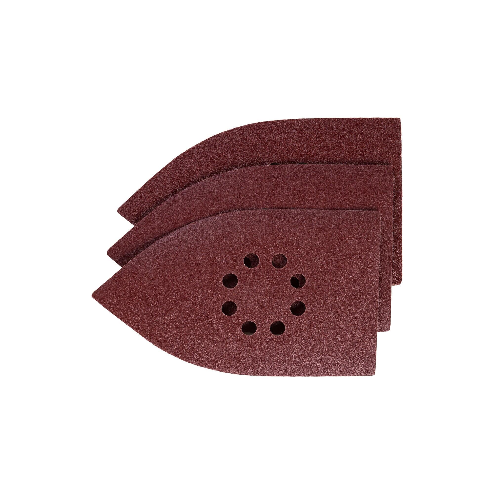 Lot de 5 papiers abrasifs delta triangulaire, DEXTER, l.105 x L.175 mm grain 80 - 2