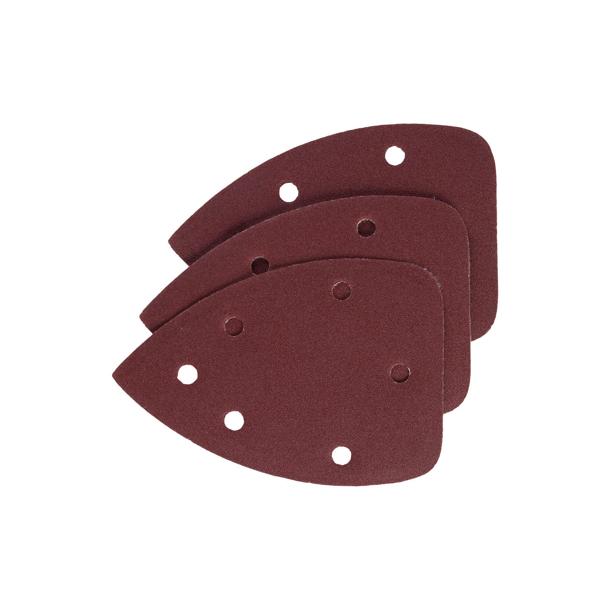 Banda abraziva Dexter, pentru slefuitor triunghiular, 140 x 98 mm, granulatie 180 (set 5 buc)