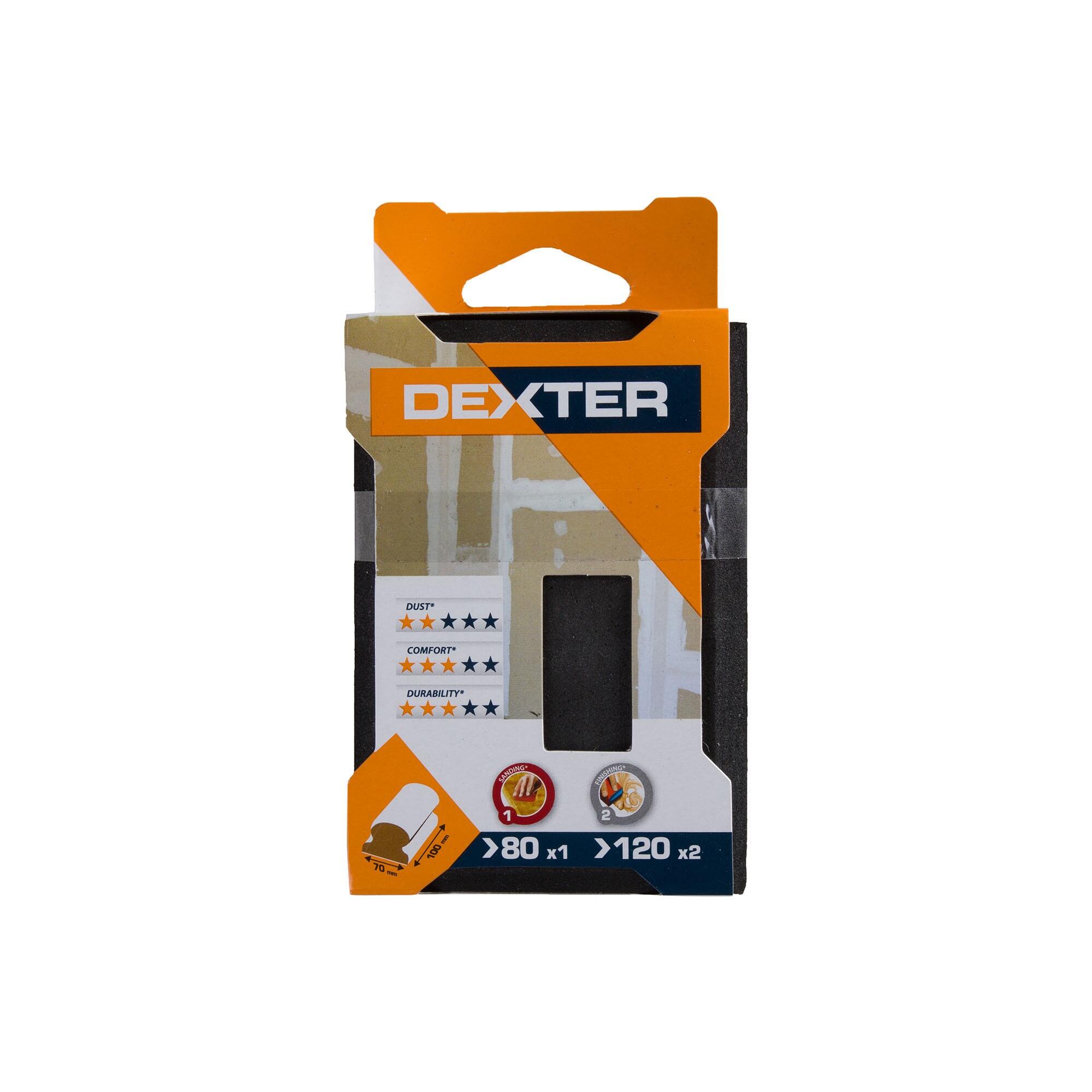 Suport banda abraziva Dexter, cu velcro, 100 x 70 mm, cu 3 benzi