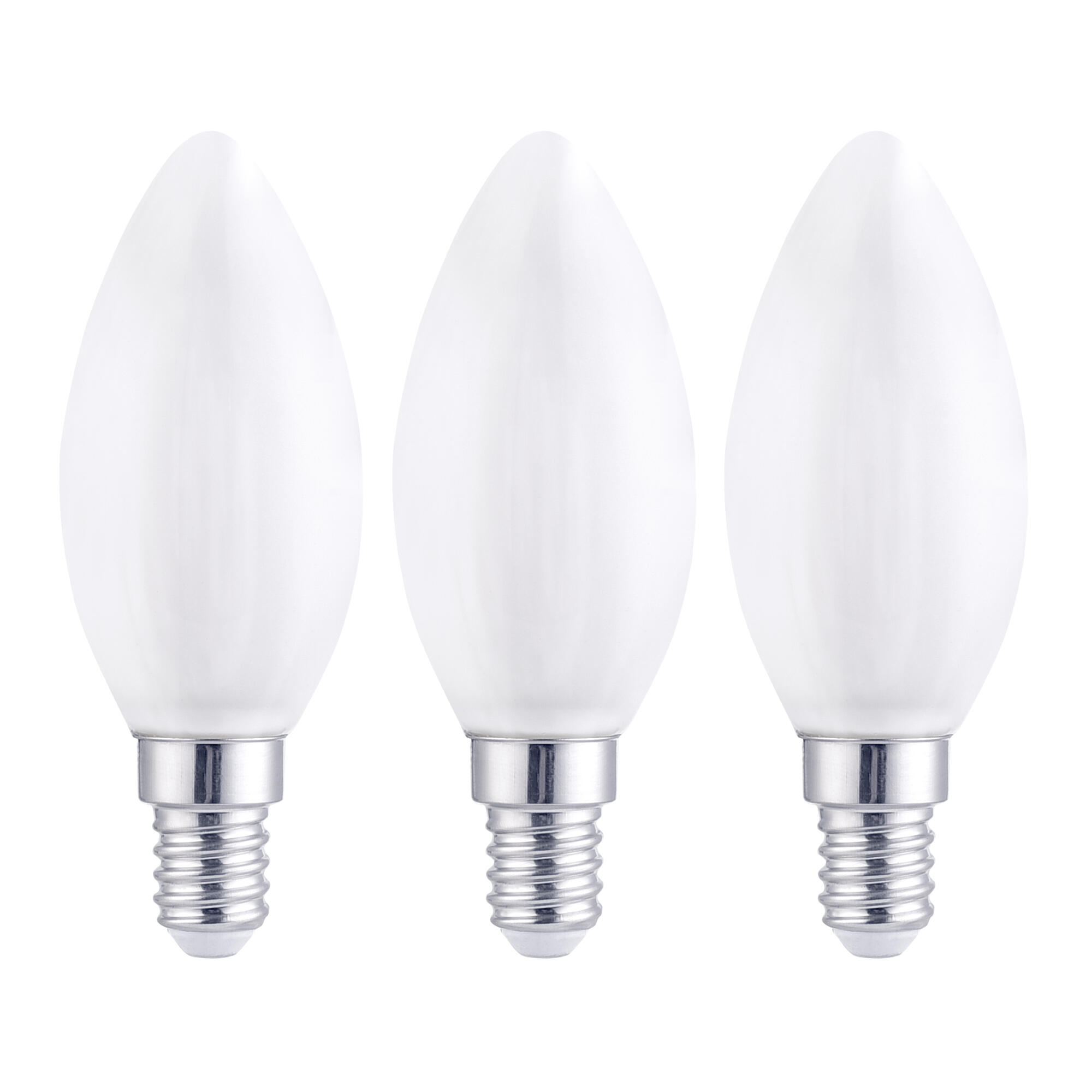 Bec LED Lexman, E14, C35, 5.9 W, alb cald, 2700K, 806 lm, filament clar, set 3 bucati 3buc