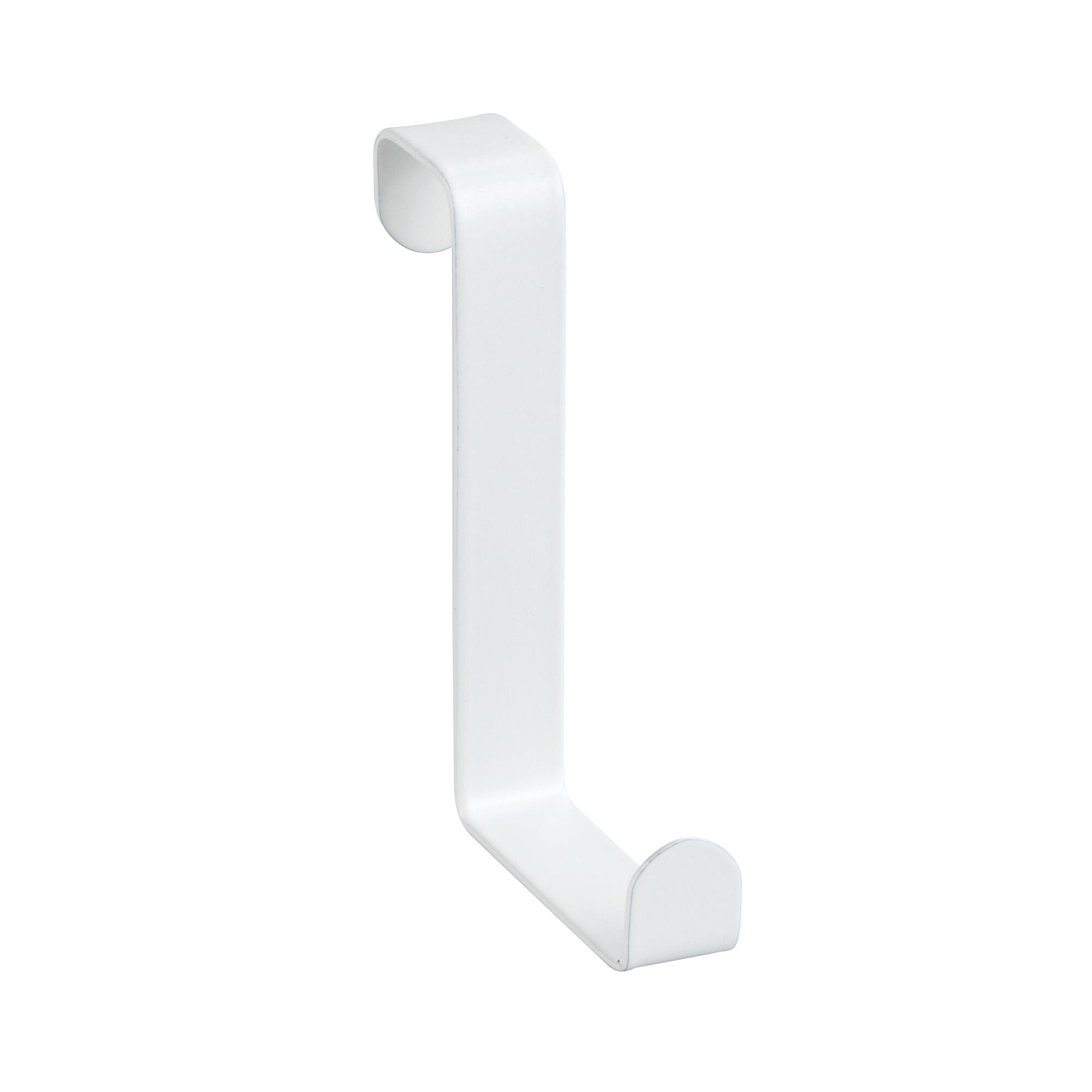 Cuier baie, Hooks, 4 agatatori, din otel, fixare prin agatare, alb mat, set 4 buc