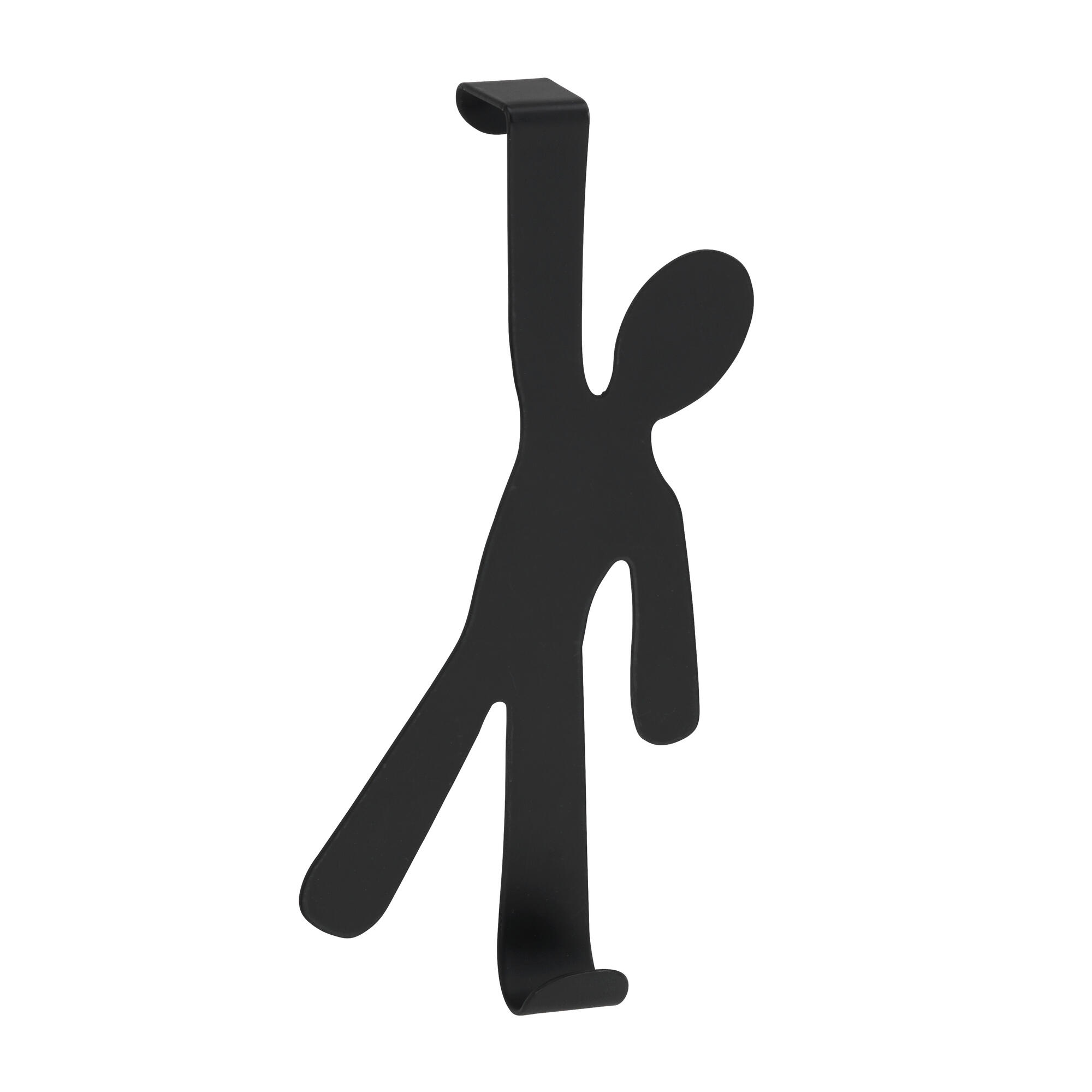 Cuier baie, Hook boy, o agatatoare, din otel , fixare prin agatare, negru mat