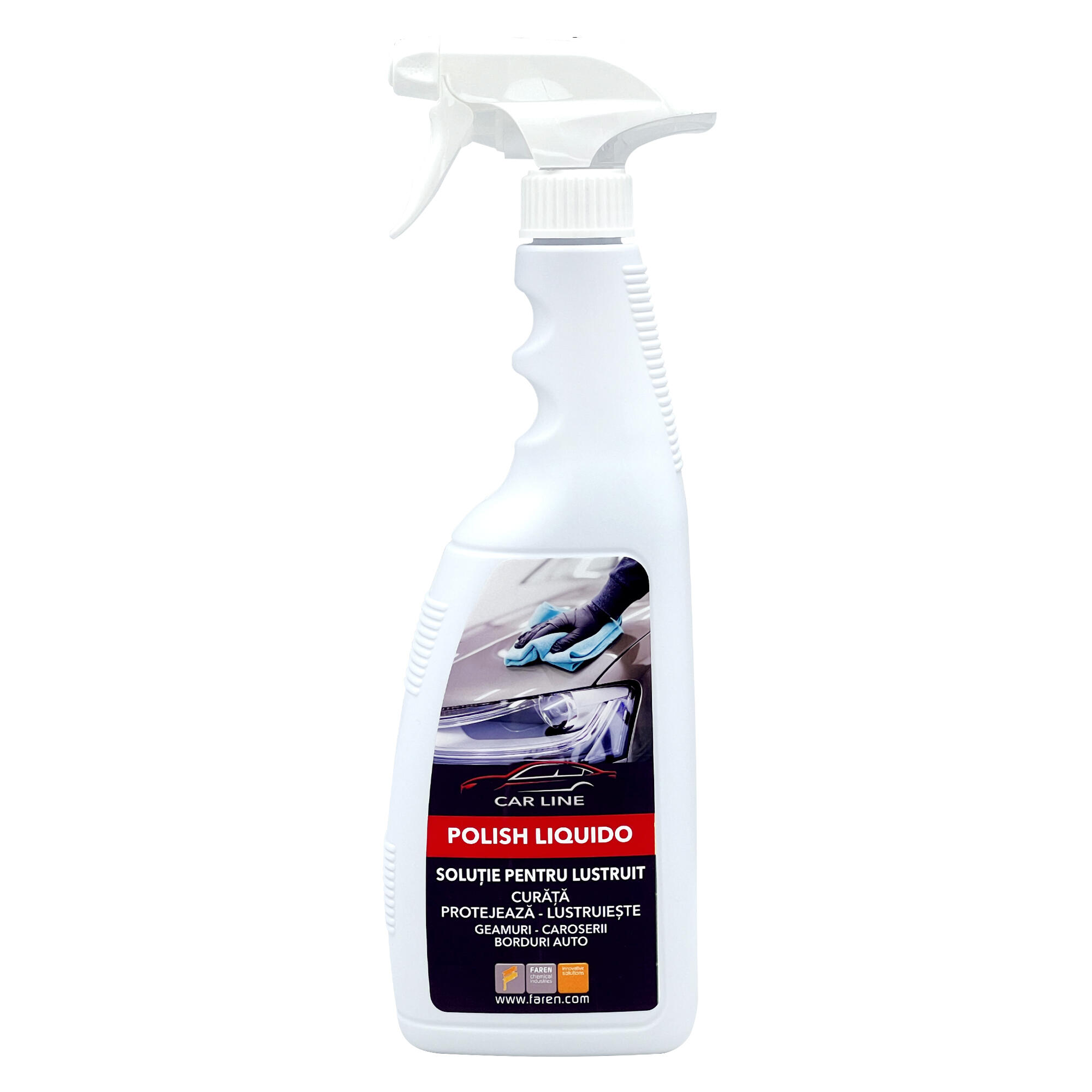 Solutie de polish pentru masina, geam, piele, plastic, Faren, 0.75 L
