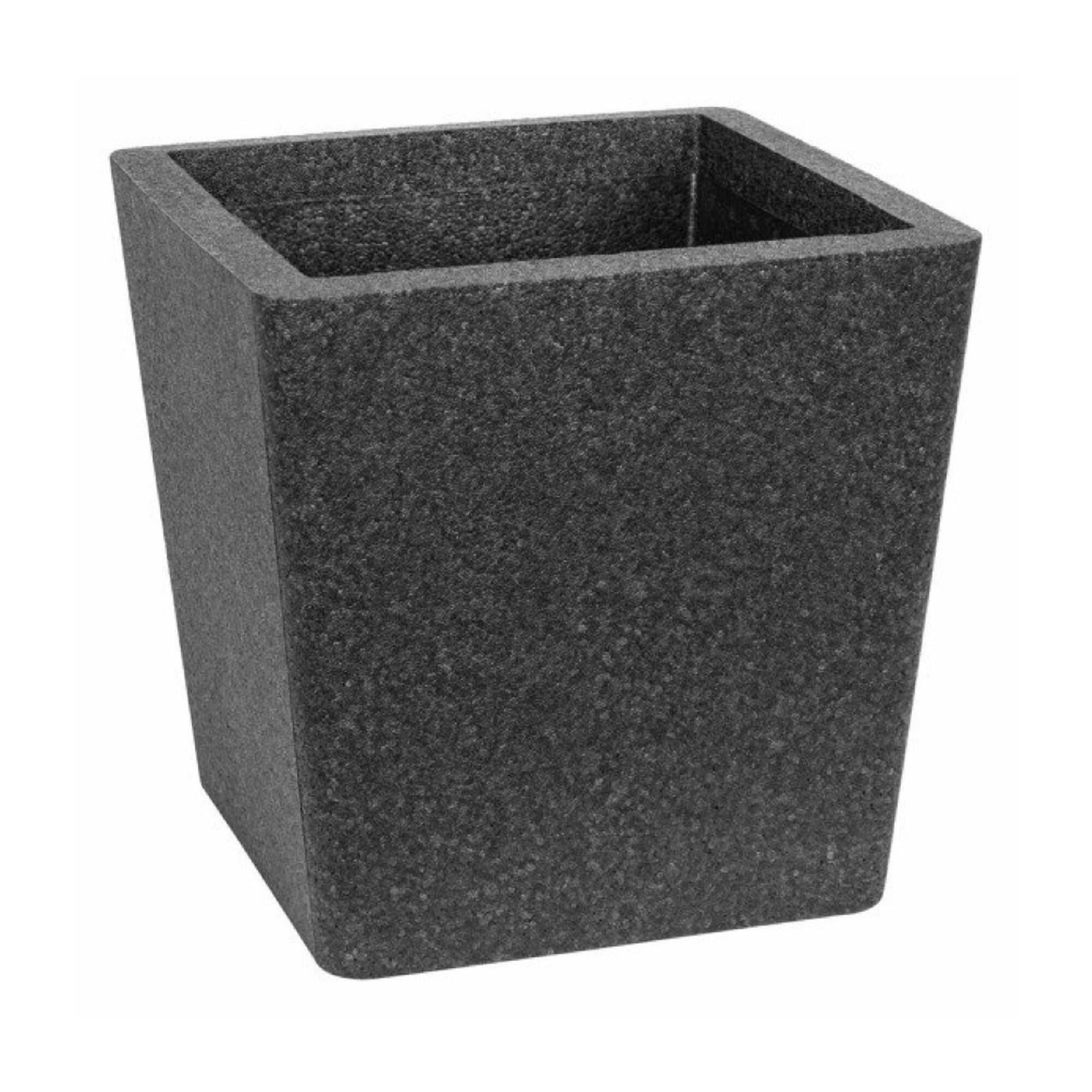 Ghiveci flori IQ, polipropilena, 32 x 32 cm, negru