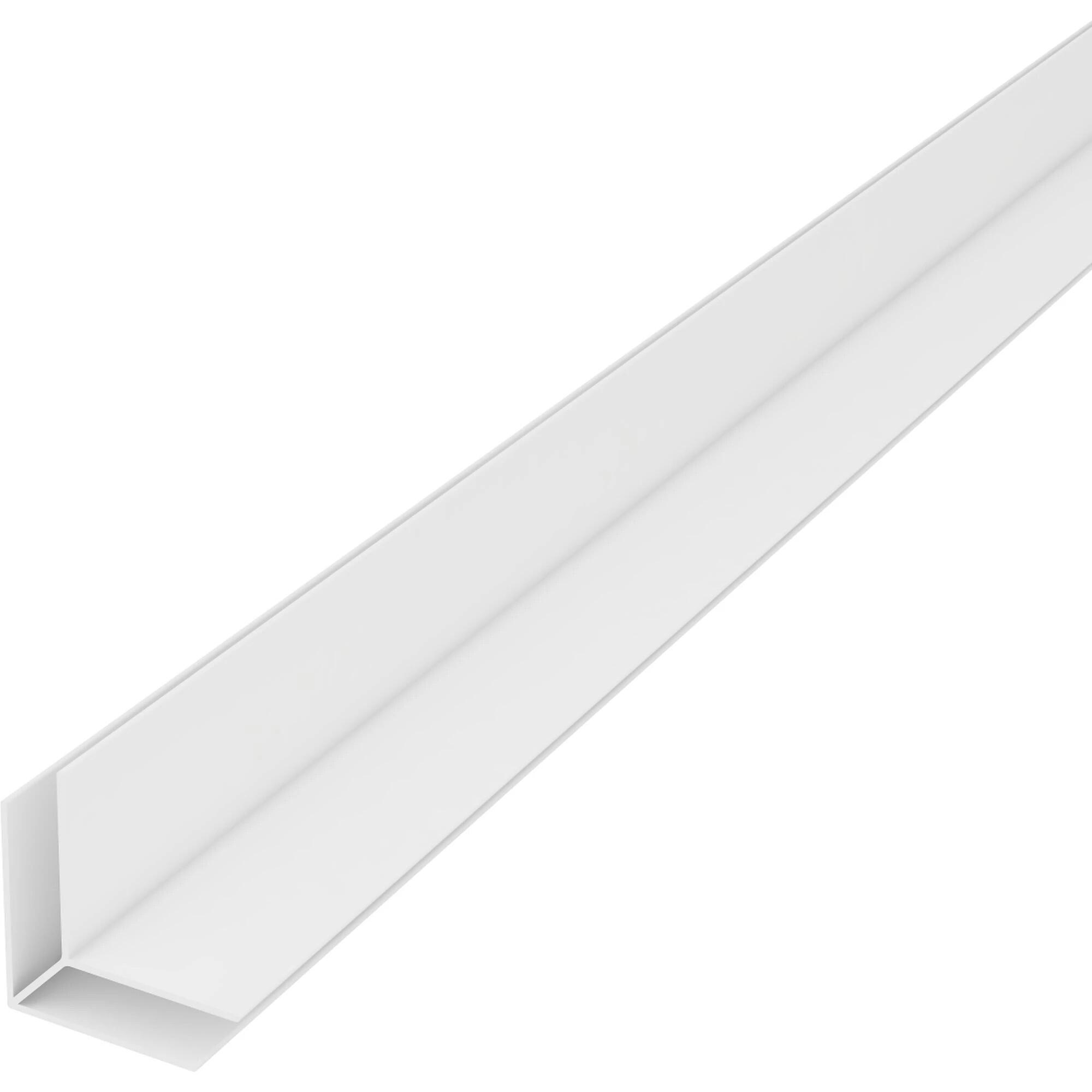Profil colt exterior B1, PVC, 8 x 21 x 2700 mm, alb