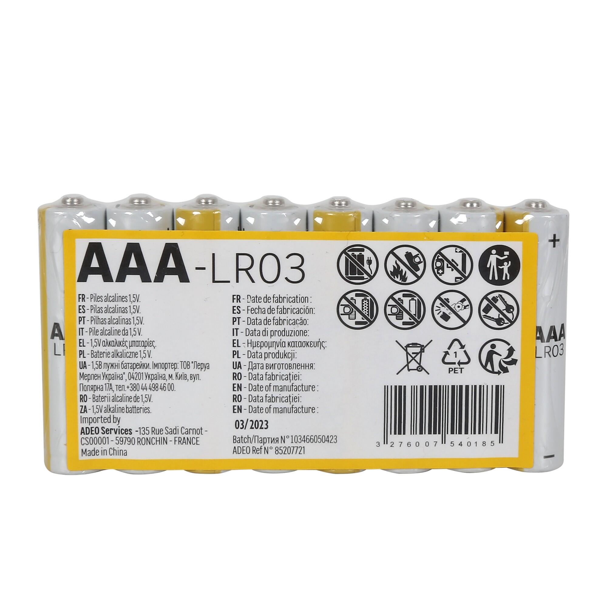 Baterii alcaline AAA (set 8 buc)