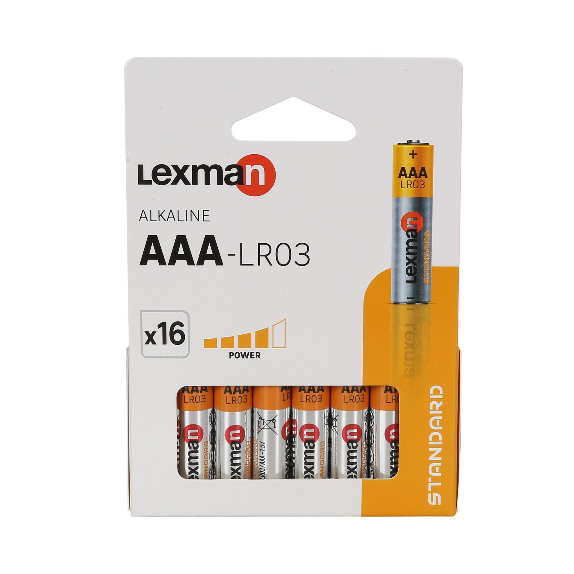 Baterii alcaline Lexman Standard AAA (set 16 buc)
